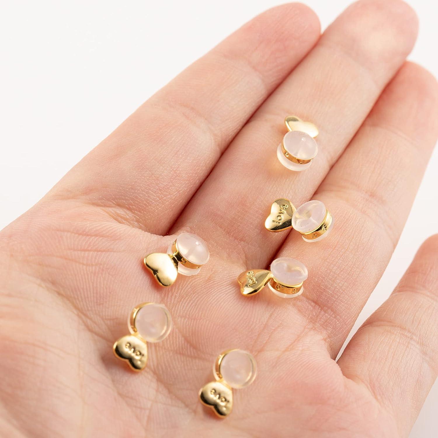 10 Pcs/5 Pairs Earring Backs for Studs, Droopy Ears and Heavy