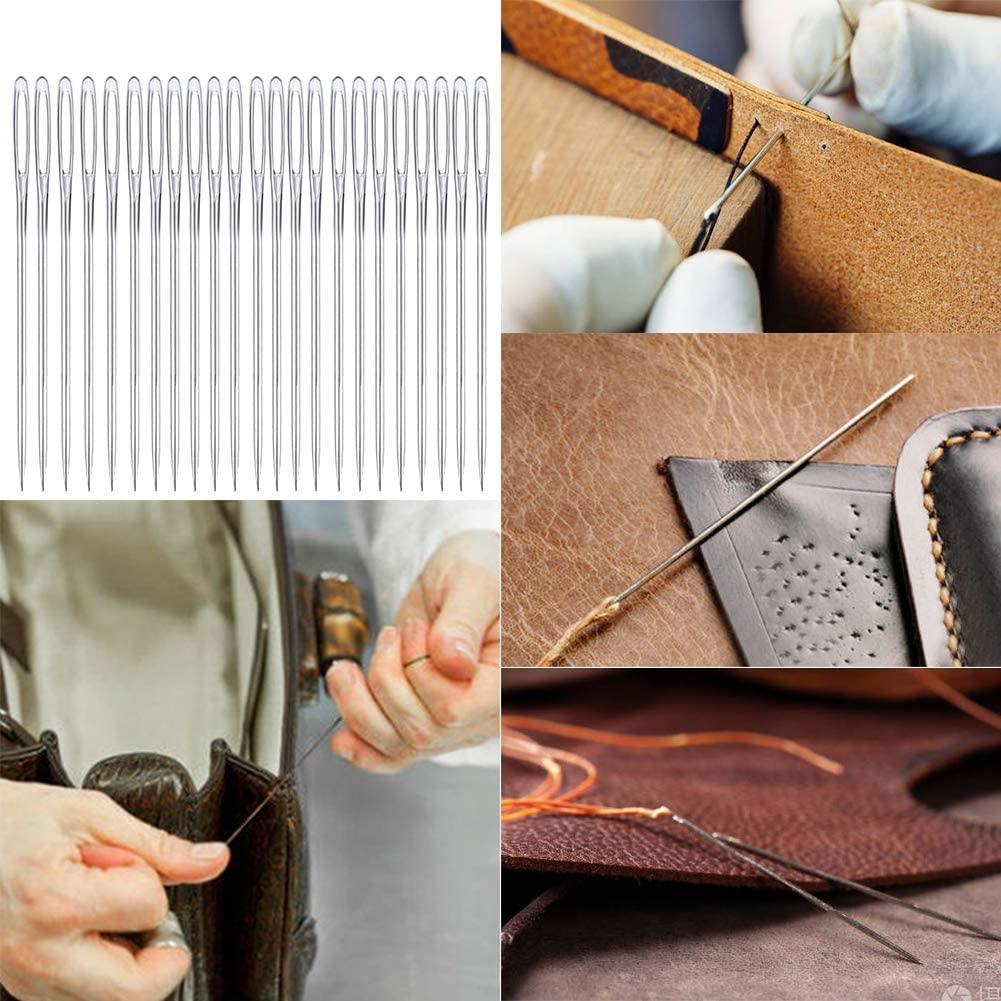 23 PCS Large Eye Sewing Needles Set with Sharp Leather Embroidery Needles Stainless Steel