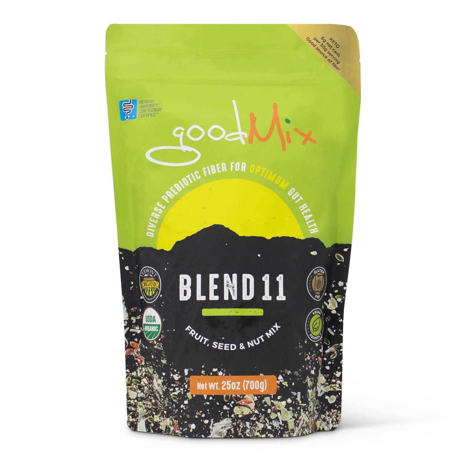Blend 11 Low FODMAP Certified Organic High Fiber Cereal goodMix