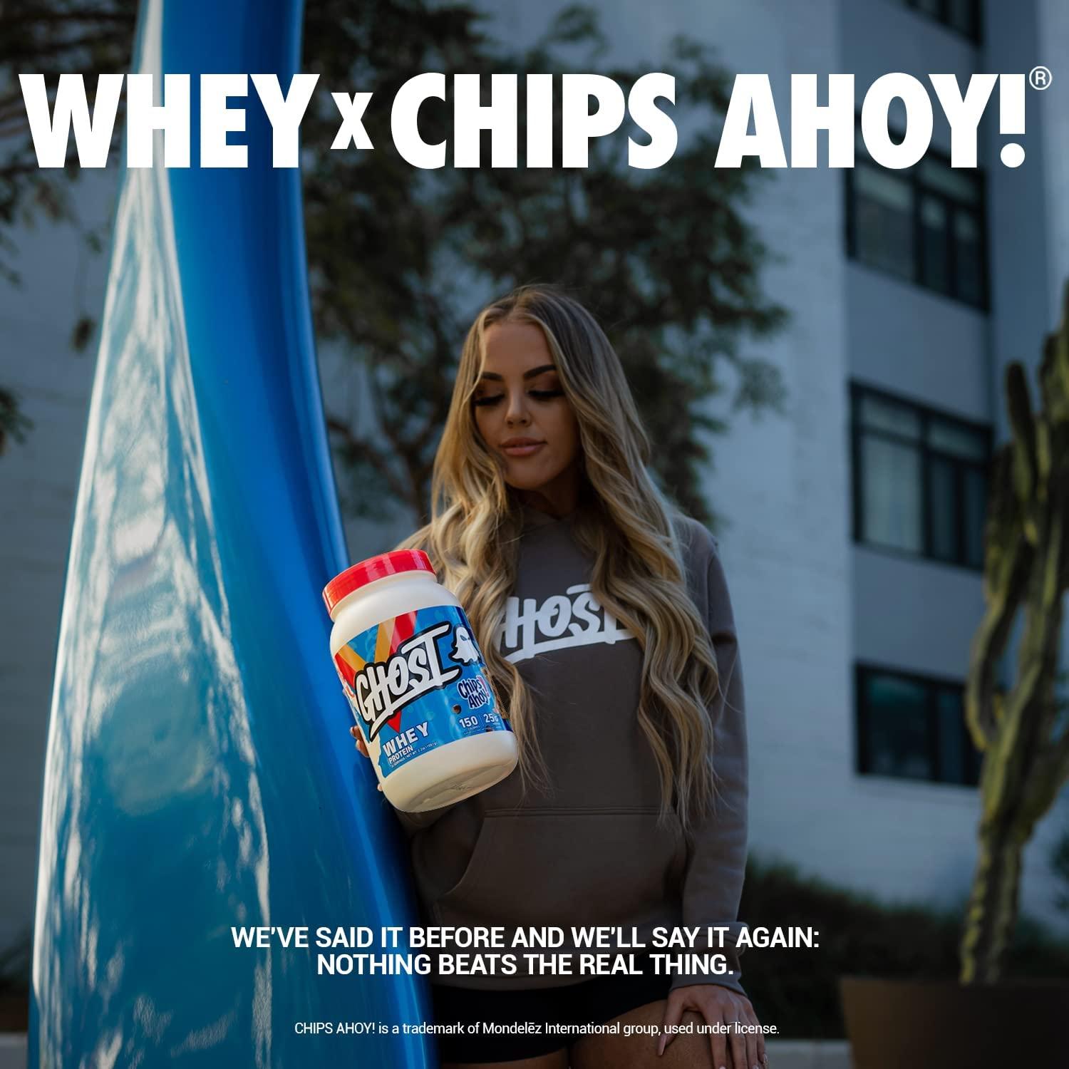 Ghost Whey Protein Powder Chips Ahoy! 2lb 25g Protein Blend for Post