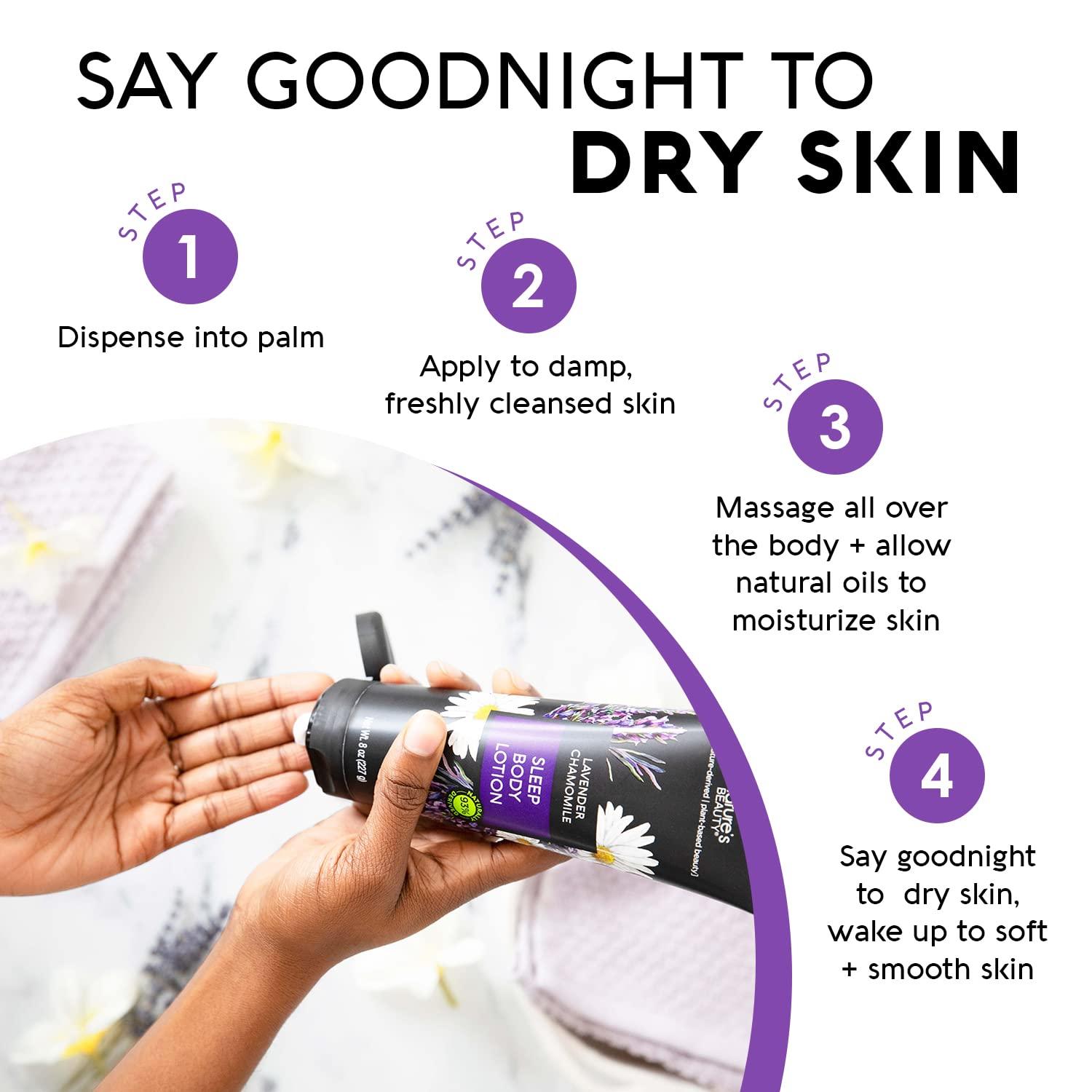 Natures Beauty Lavender Chamomile Sleep Body Lotion Sleep Well with