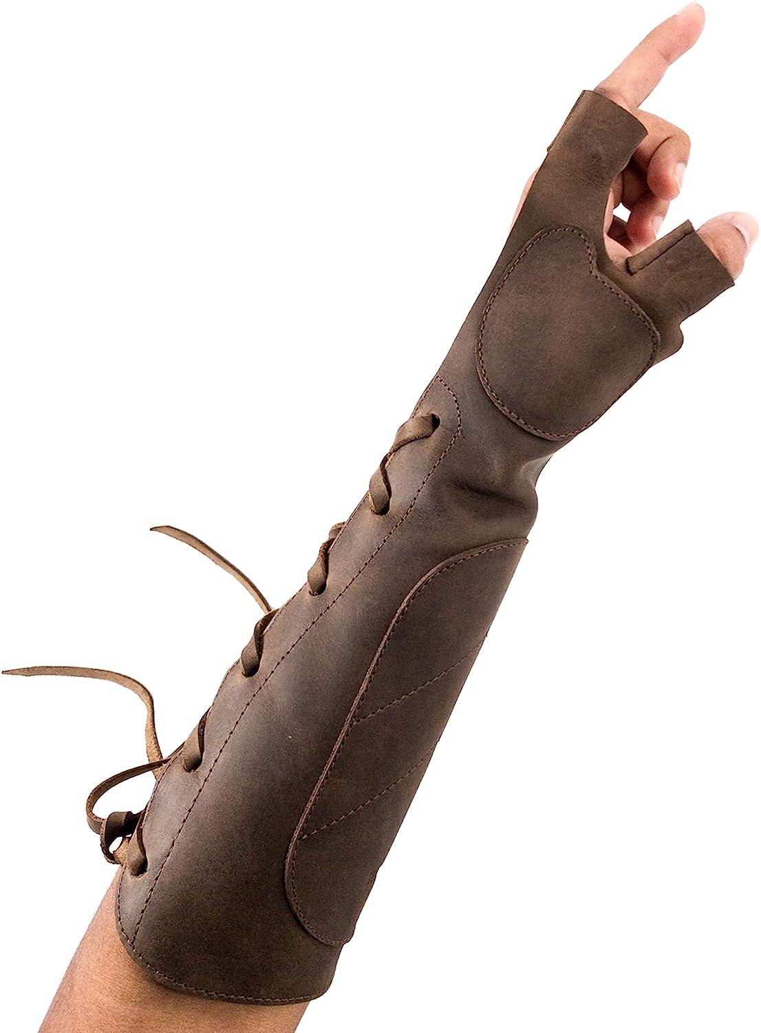 Valhalla Gear Viking Bracers - 2-Pack Handmade Full Grain Leather Archery Arm Guards