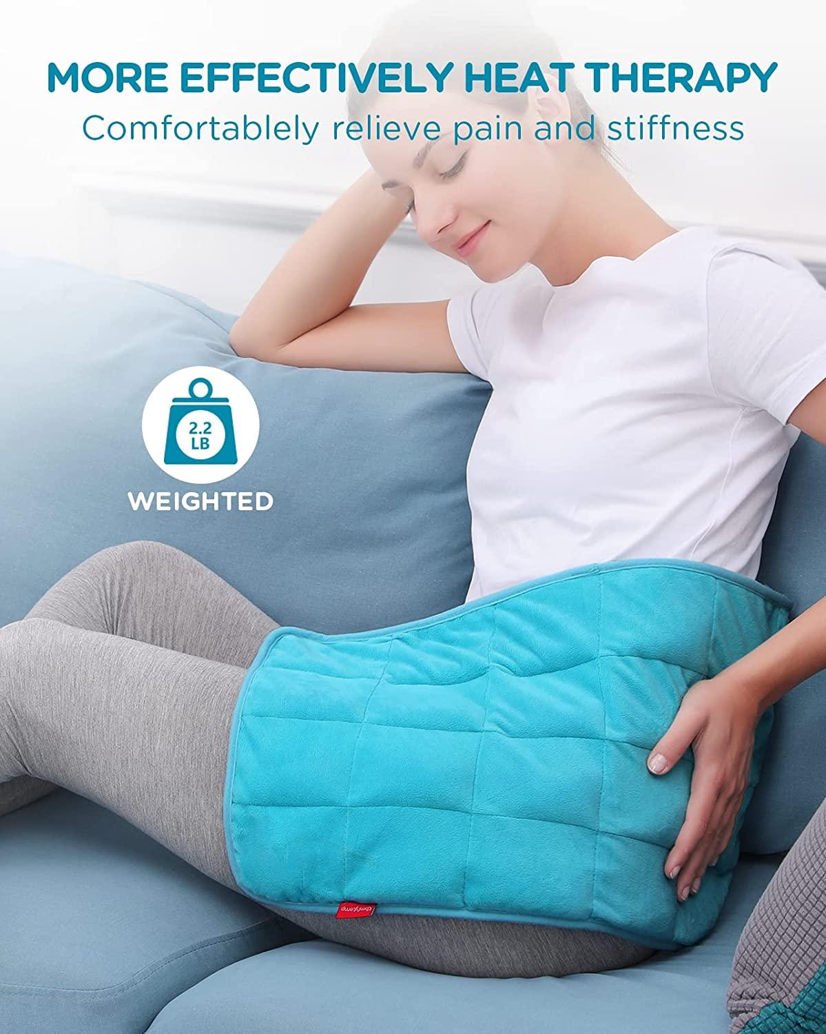 Weighted Heating Pad, Comfytemp 12x 24" Electric Heating Pad for Back