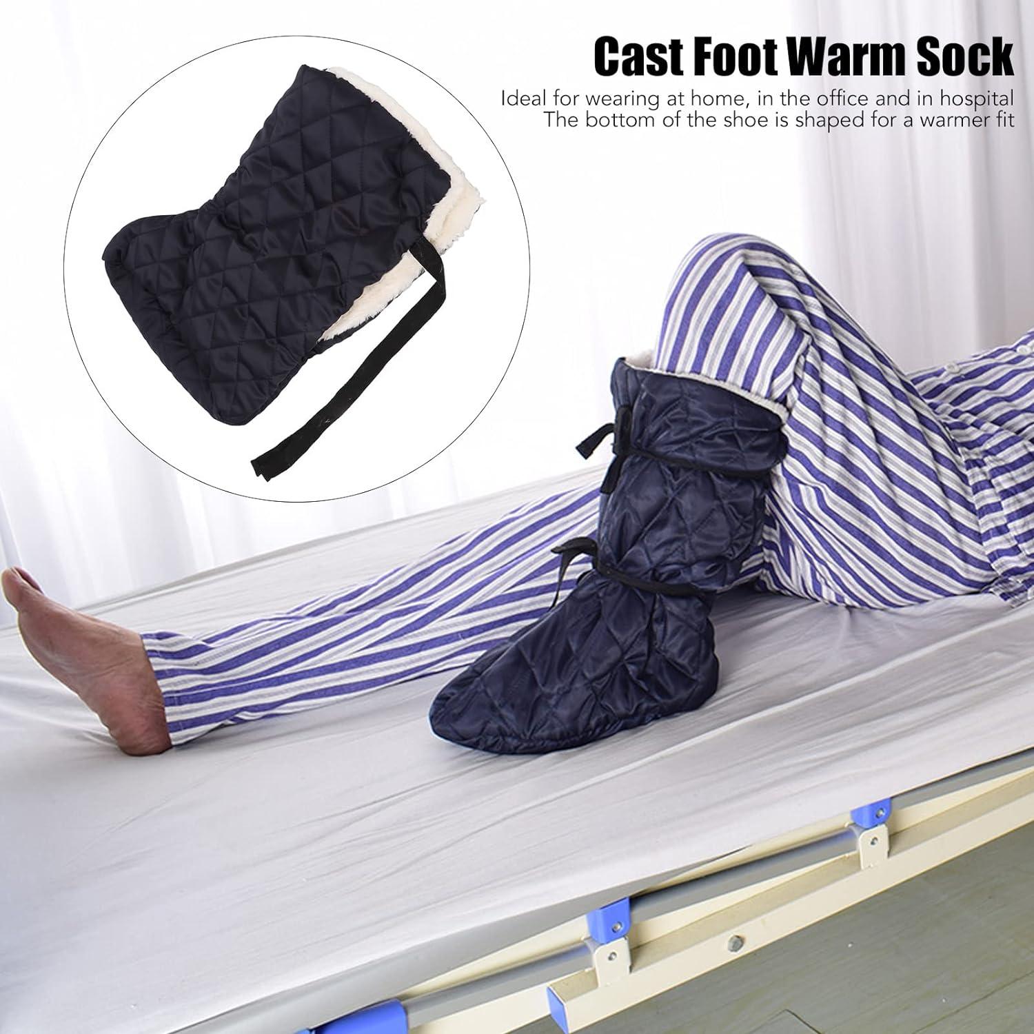 Winter Warm Cast Sock Plush Lined Plaster Cover Sock Stockings Cast Protector Broken Foot Toe Warmer Thermal Walking Boot Socks For Keep Plaster