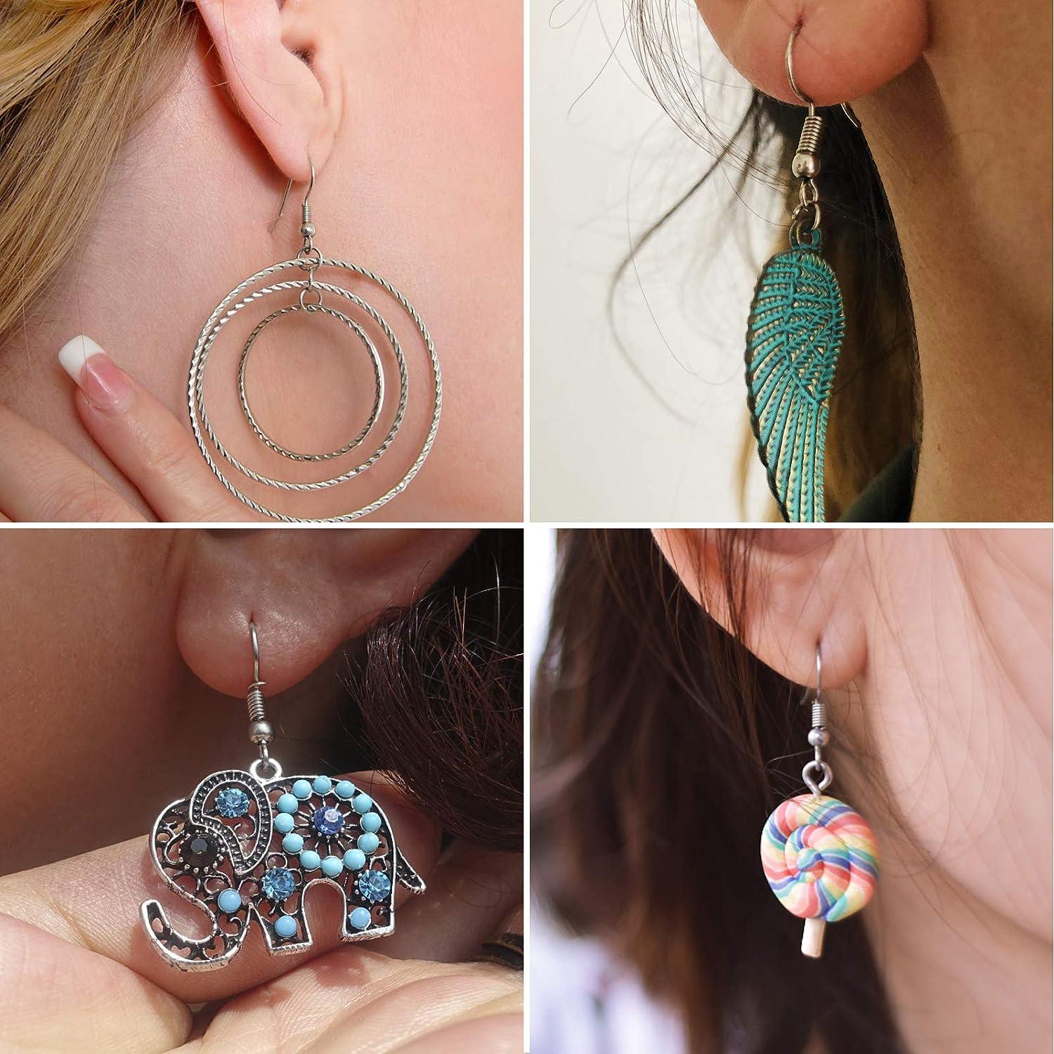 600pcs Stainless Steel Earring Hooks French Ear Wire Kit with