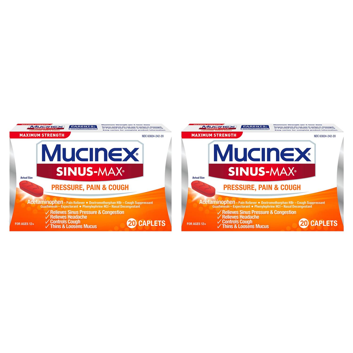 Mucinex SinusMax Pressure Pain & Cough Max StrengthSinus Pressure