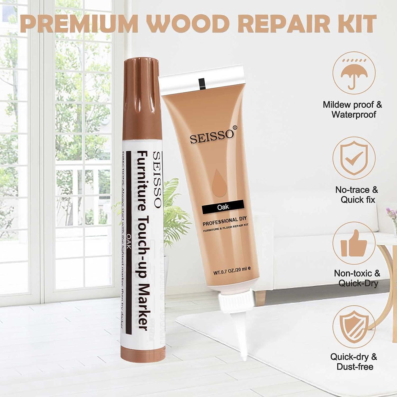 SEISSO Furniture Repair Kit, Wood Markers for Scratches, 12 Colors Furniture  Touch-up Markers and Wood Fillers, New Upgrade Wood Repair Kit - Restore  Wooden Table, Cabinet, Floors, Door