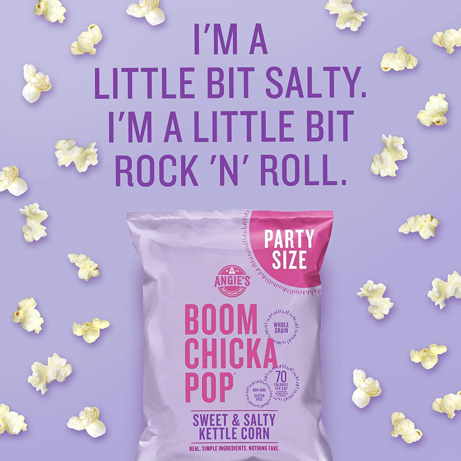 Angie's BOOMCHICKAPOP Sweet and Salty Kettle Corn Popcorn, Gluten Free