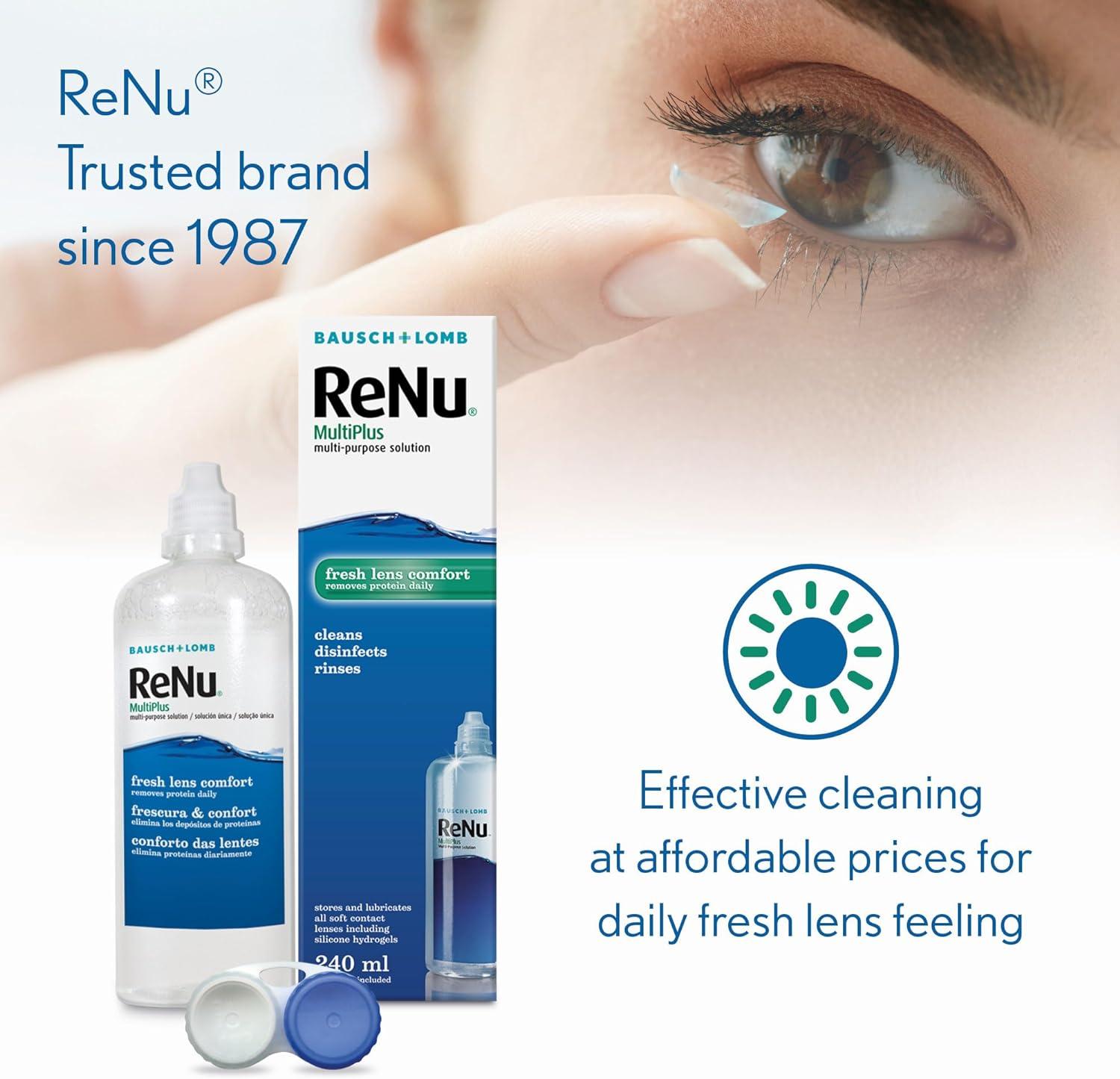 ReNu MultiPlus MultiPurpose Contact Lens Solution 240ml for Soft
