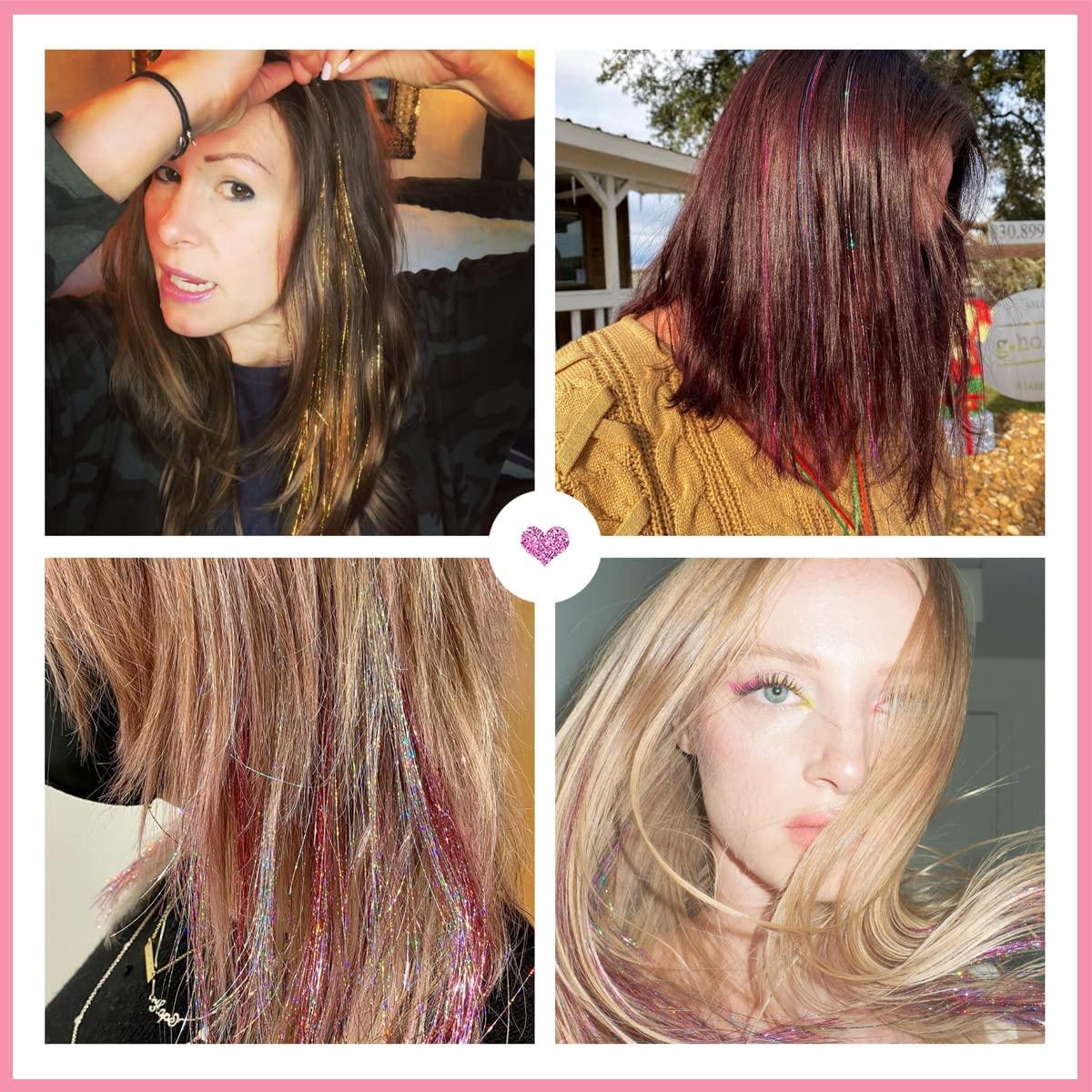 Hair Tinsel Kit, Fairy Tinsel Hair Extensions With Tool 2760 Strands 12