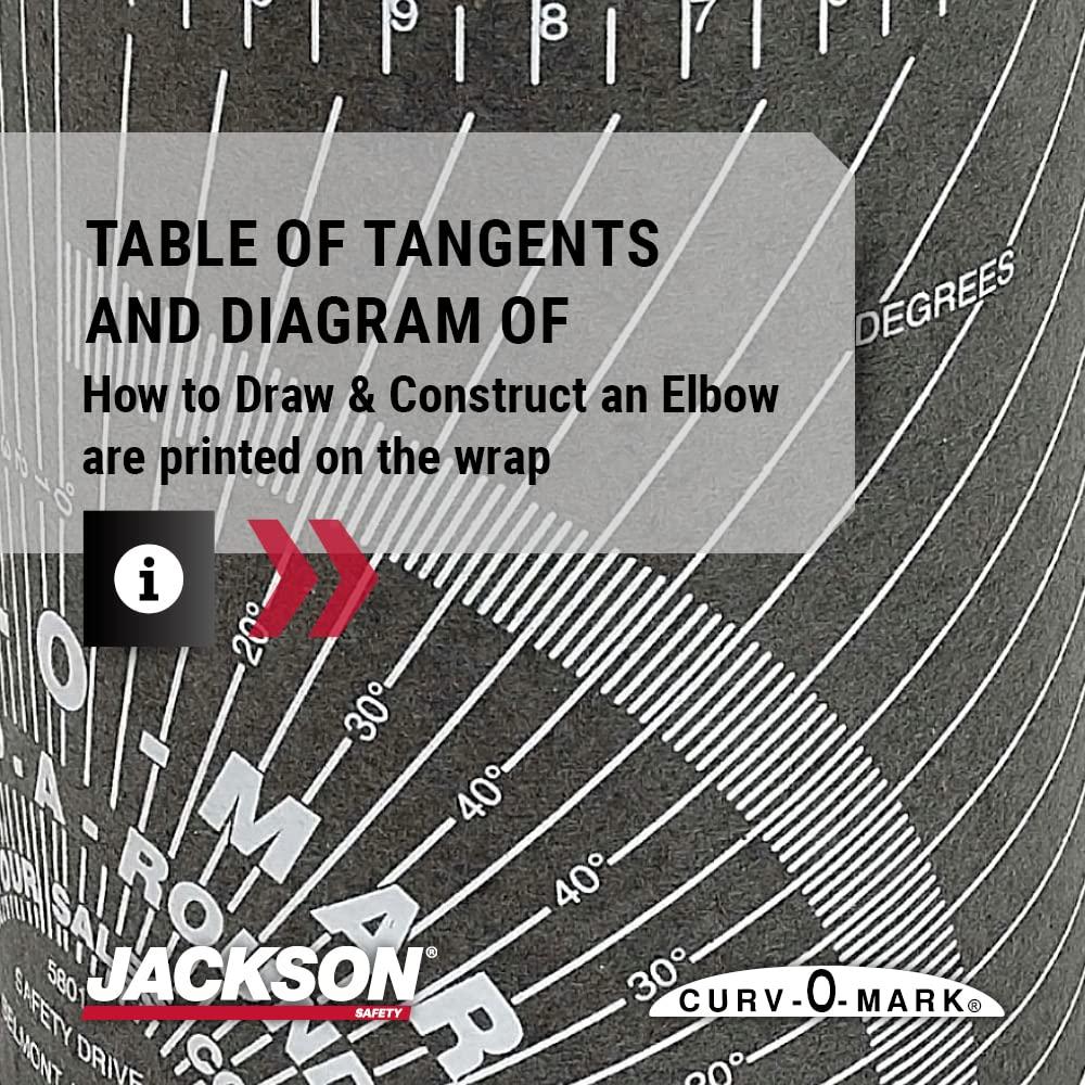 Jackson Safety Pipe Measure Tool Wrap Around Tape, Flex Angle Measuring