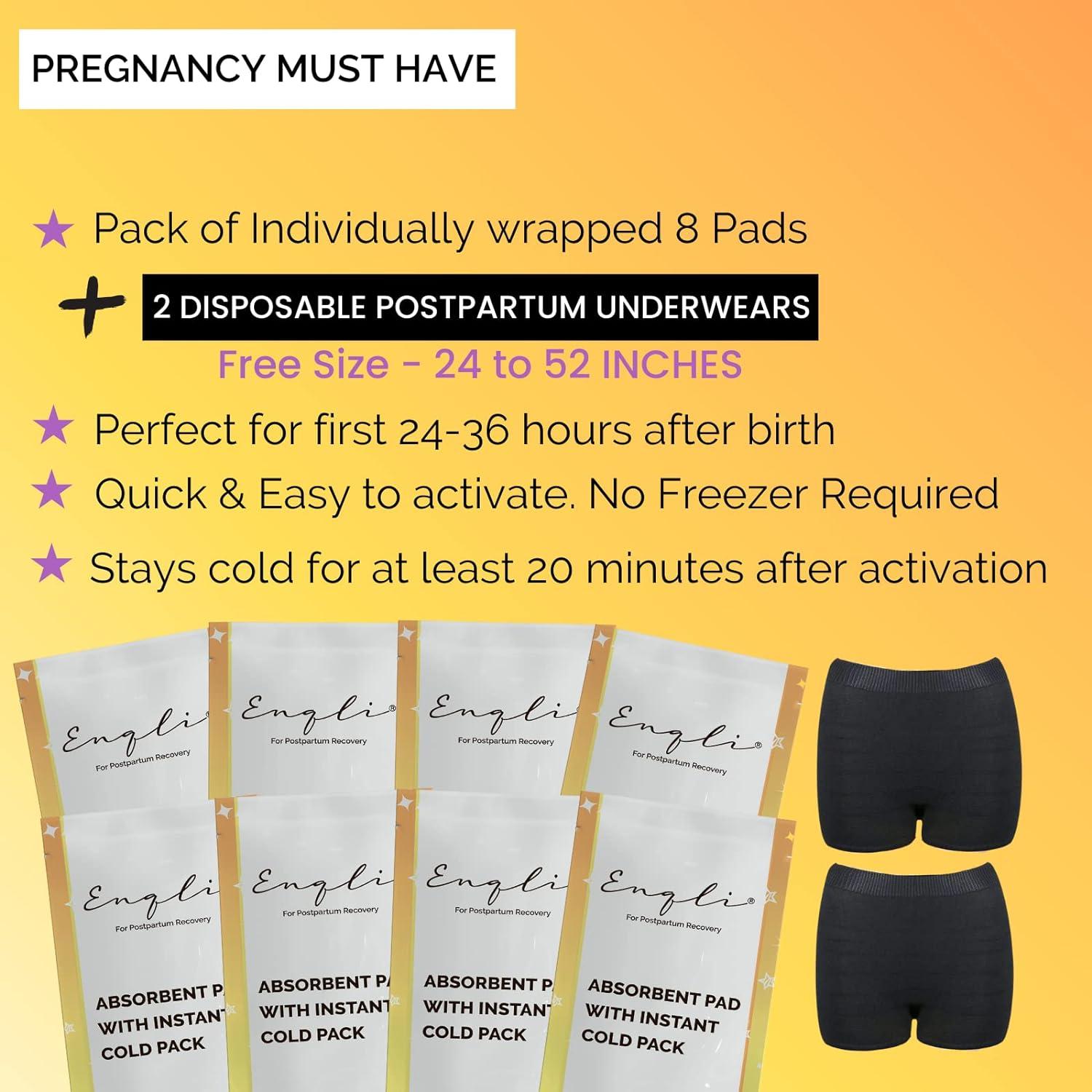ENQLI Postpartum Ice Packs for Instant Relief After Birth 8 Perineal