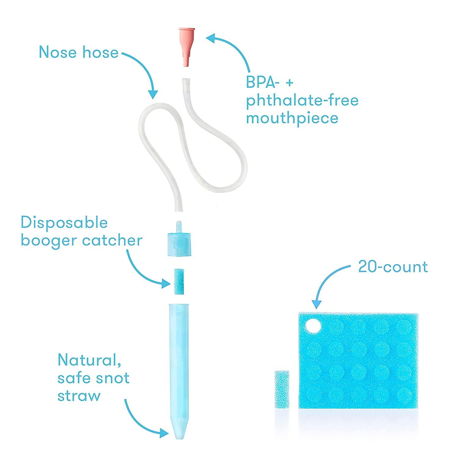 Baby Nasal Aspirator NoseFrida the Snotsucker with 24 Extra Hygiene
