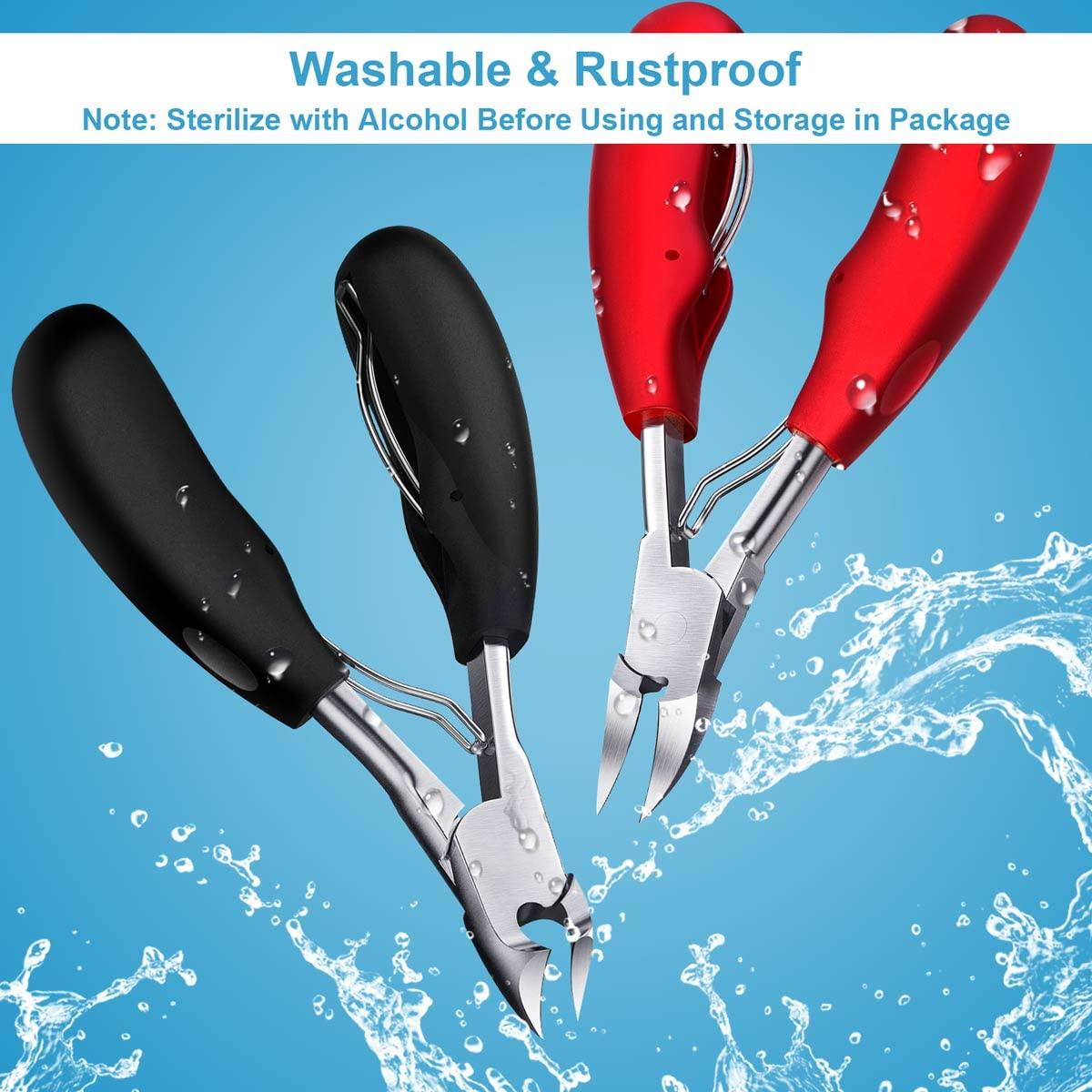 Toenail clippers for seniors thick toenails nail clippers for men 17mm wide open straight nail clippers for seniors sharp heavy duty