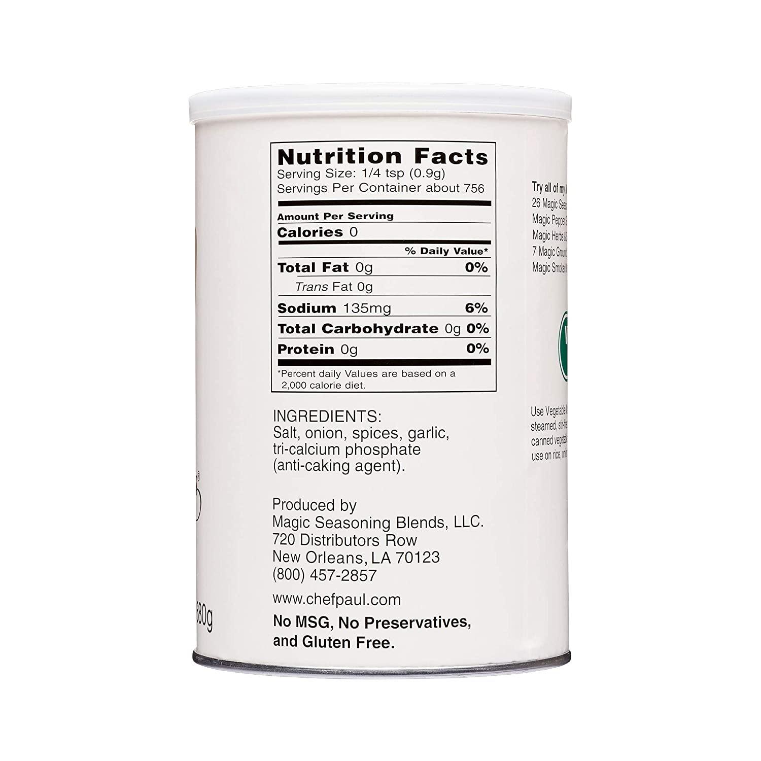 Chef Paul Prudhomme's Magic Seasoning Blends Vegetable Magic, 24Ounce