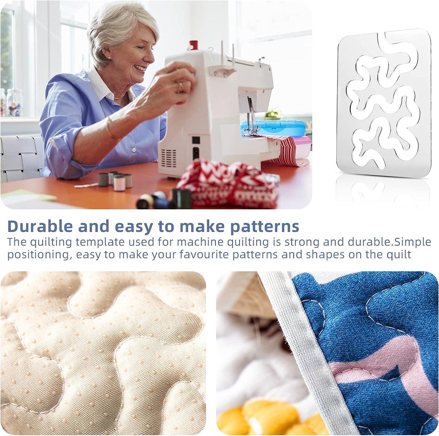 Acrylic Free Motion Quilting Template Ruler Transparent 24x16x0.4 CM