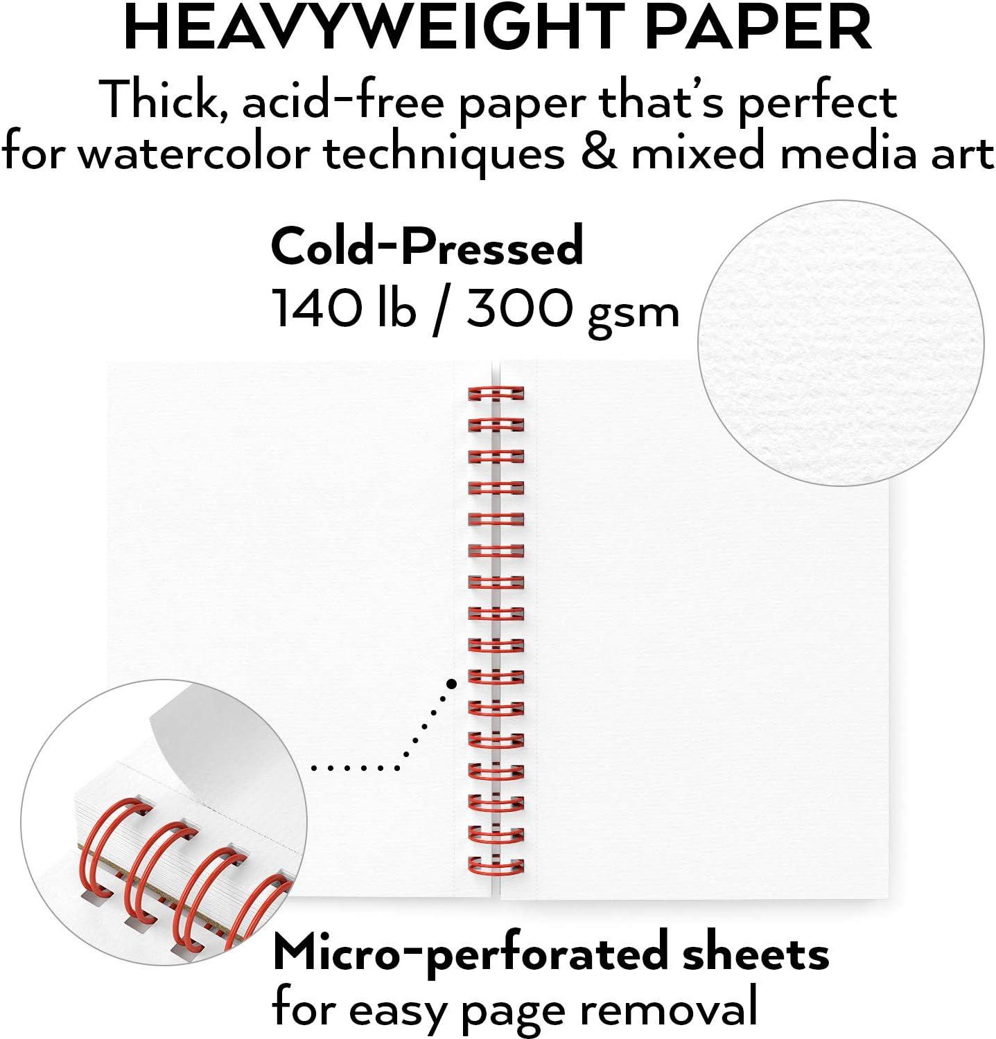 Expert Watercolor Pad, 100% Cotton, Cold Pressed, 9 x 12, 14 Sheets