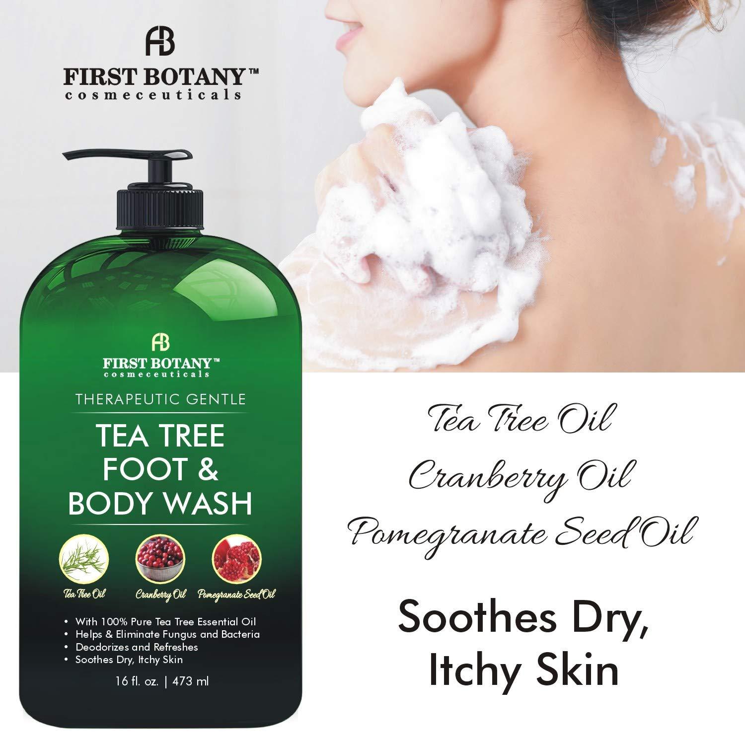 100 Natural Tea Tree Body Wash & Foot Wash Fights with Corns