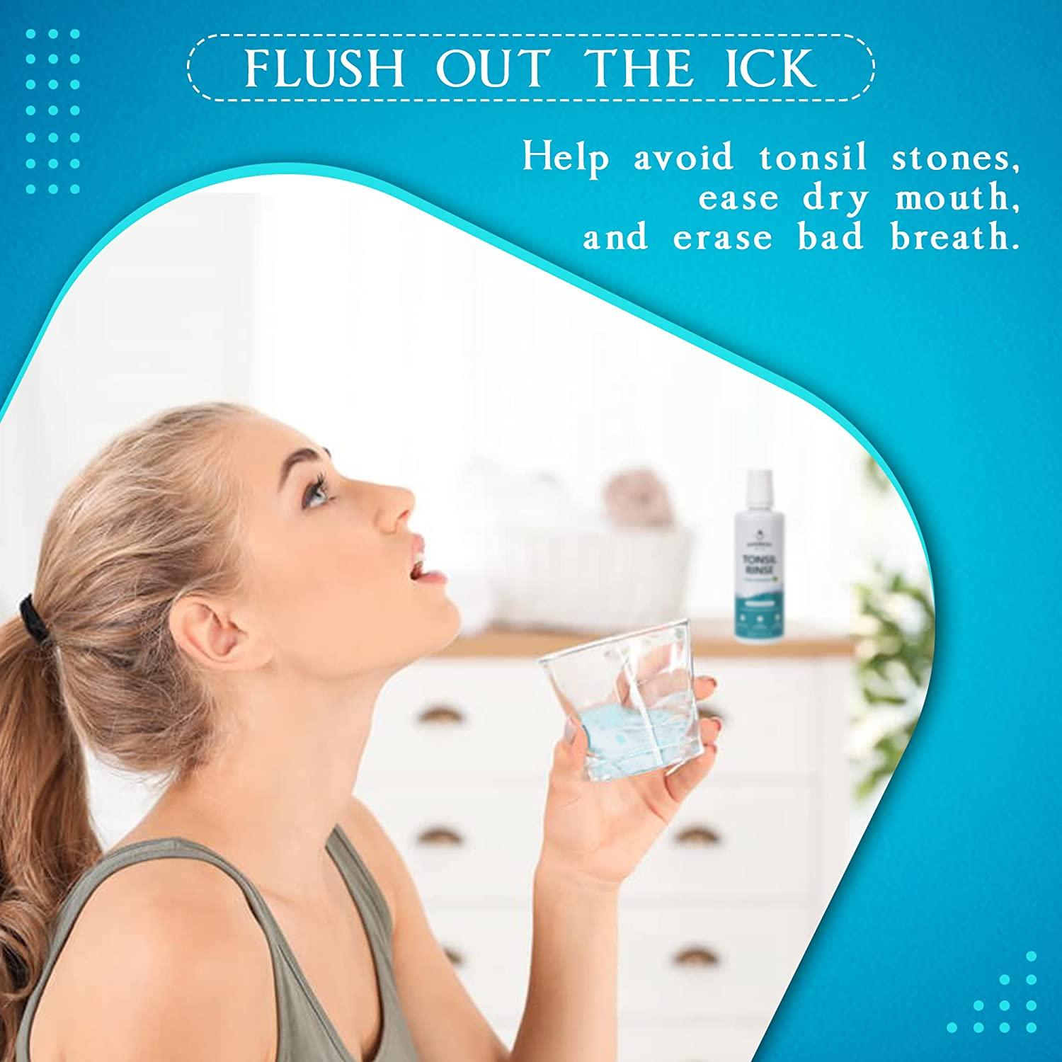 Everest Mouth Wash & Tonsil Stone Remover Natural Oral Rinse for