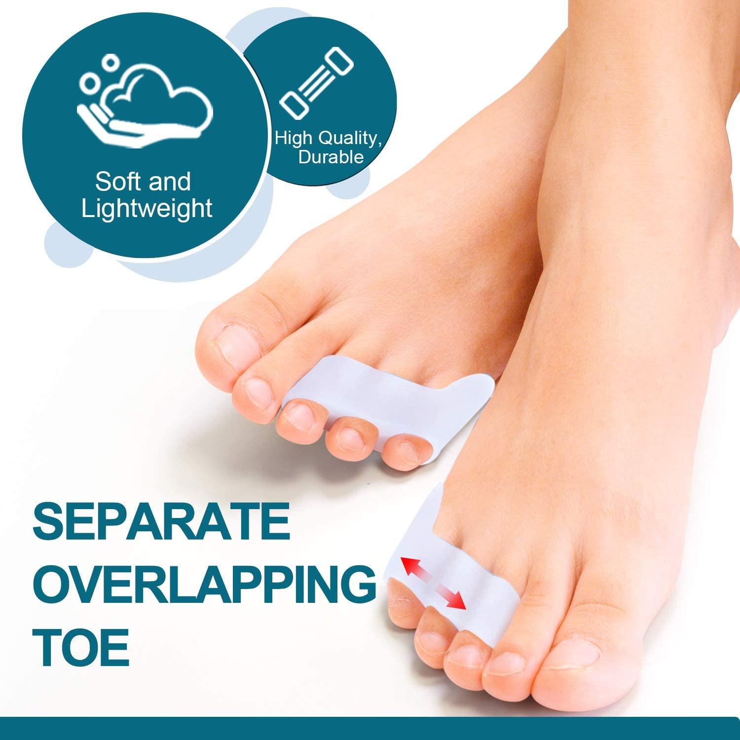 Povihome 10 Pack Pinky Toe Separators Triple Gel Protectors for