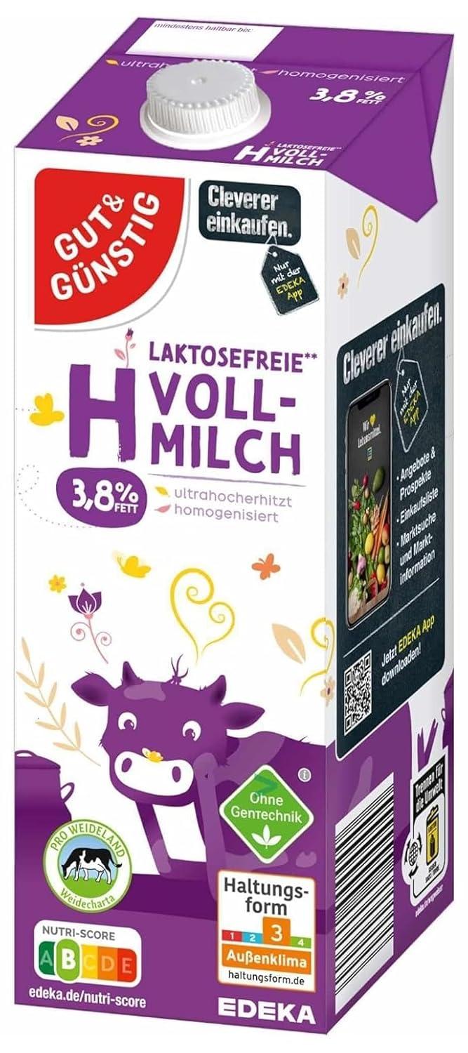 Buy Lactose-Free UHT Whole Milk 3.8% Fat - 10 x 1L - Affordable