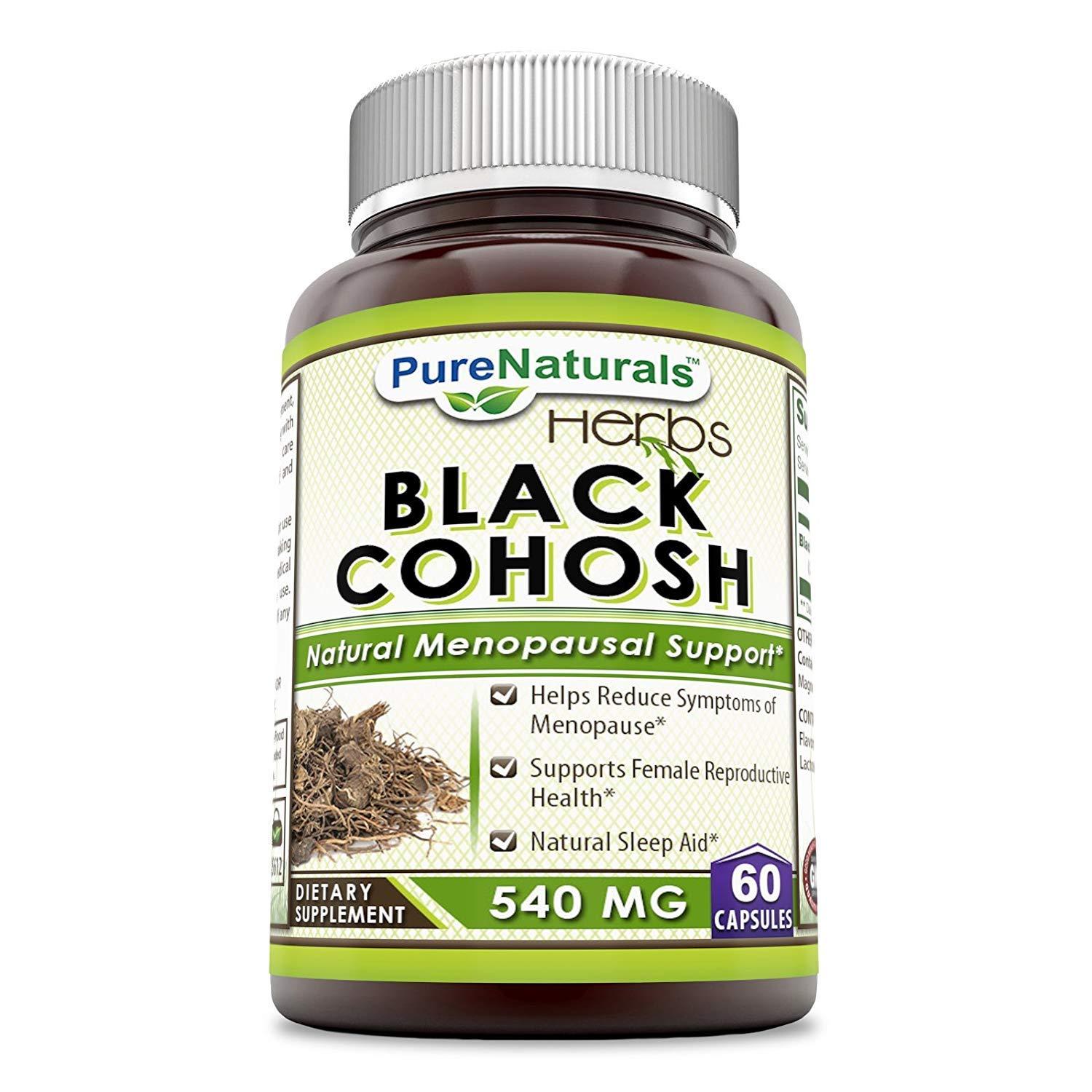 Pure Naturals Black Cohosh, 540 MG Capsules, Supplement with Pure Root