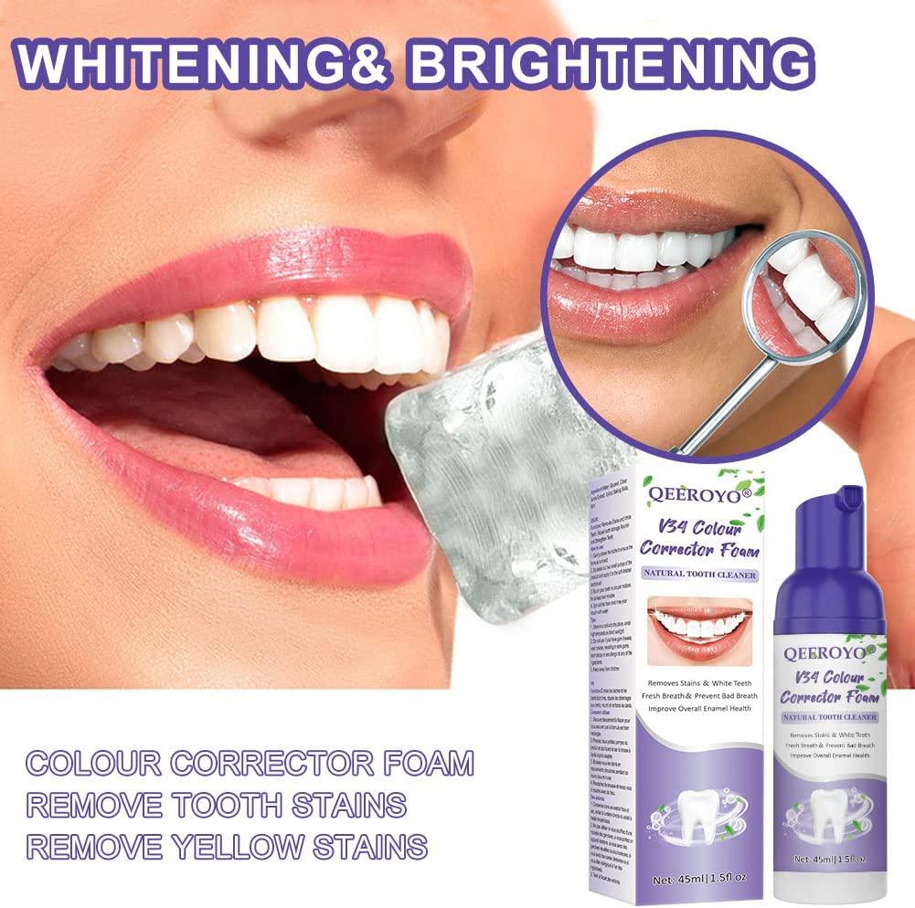 V34 Foam Colour Corrector, Purple Teeth Whitening, Tooth Stain Removal