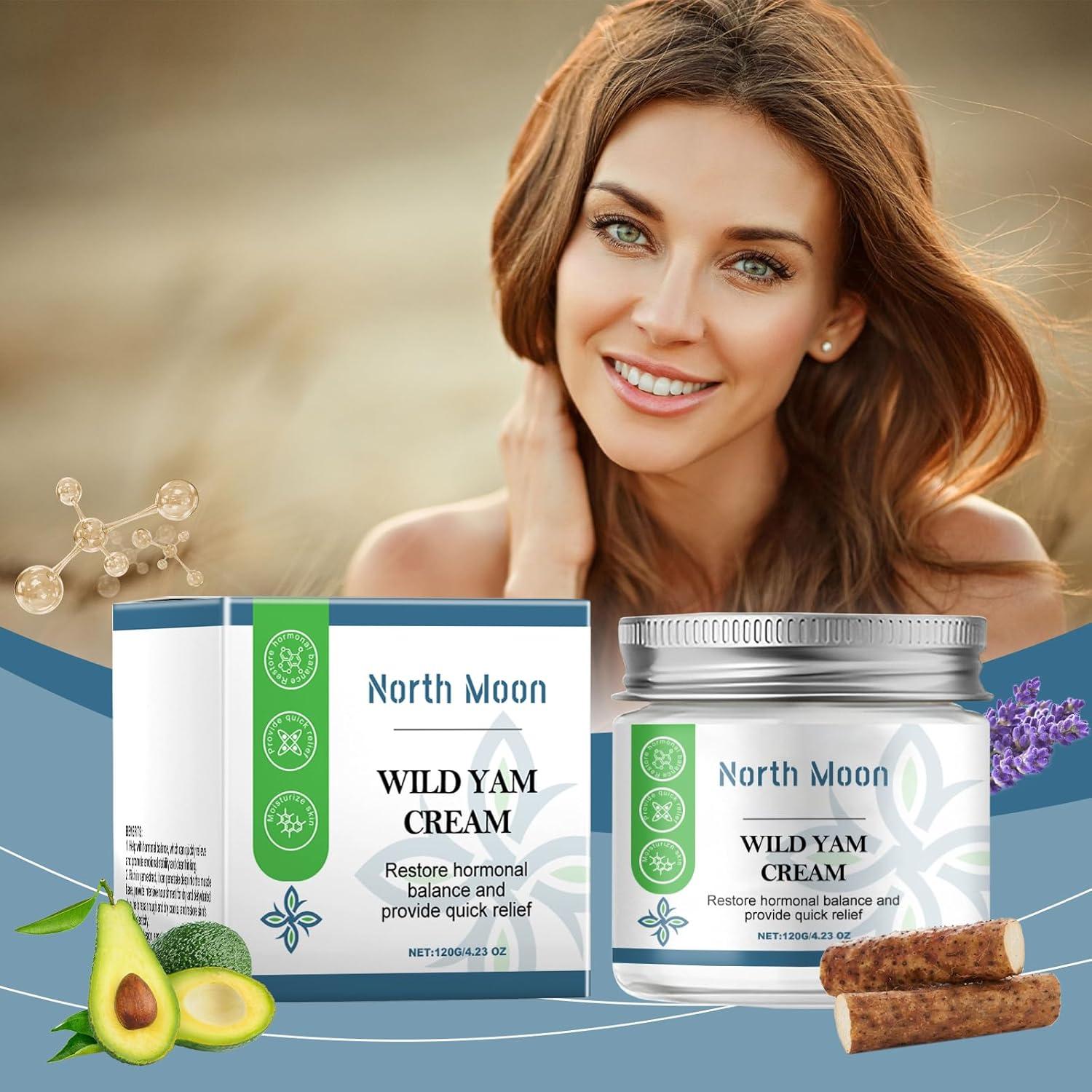 Buy North Moon Wild Yam Cream - Organic Hydrating & Soothing Face Cream for  Balanced Skin | Ideal for Men and Women | Buy Now with Express  International Delivery | GoSupps.com