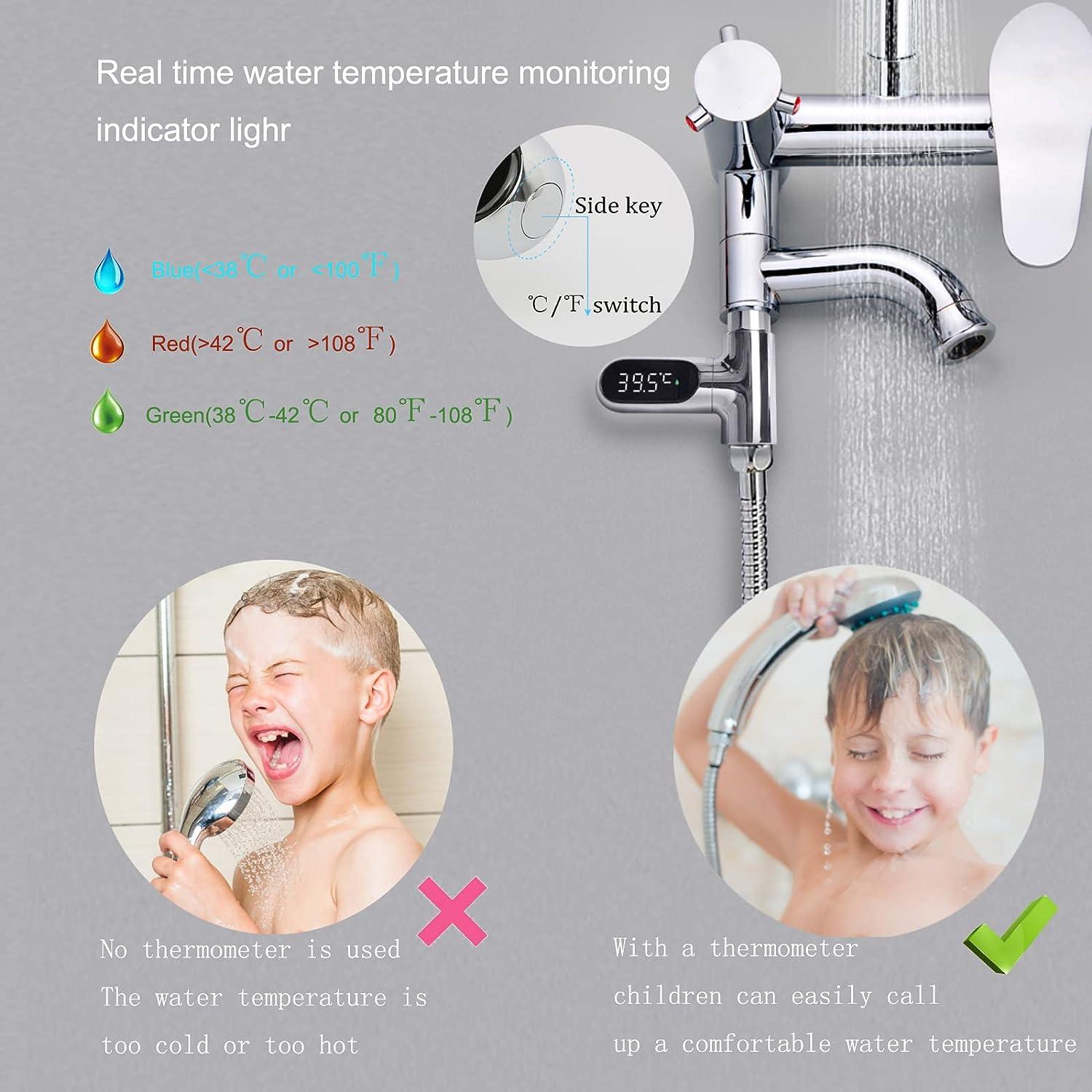 Instant Read Shower Thermometer, Faucet Shower Kit, LED Display Supports  Celsius and Fahrenheit