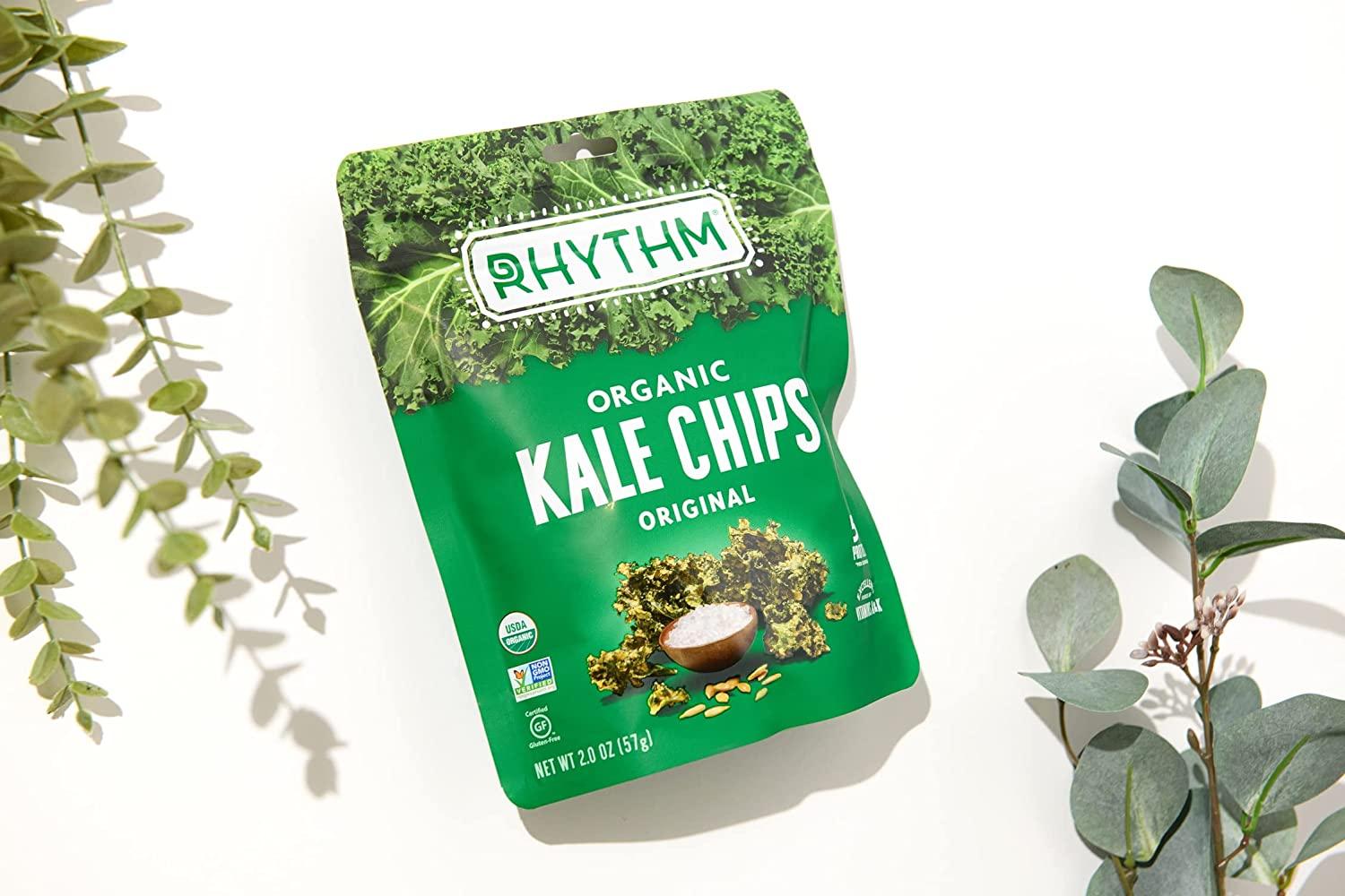 Rhythm Superfoods Kale Chips, Original, Organic and NonGMO, 0.75 Oz
