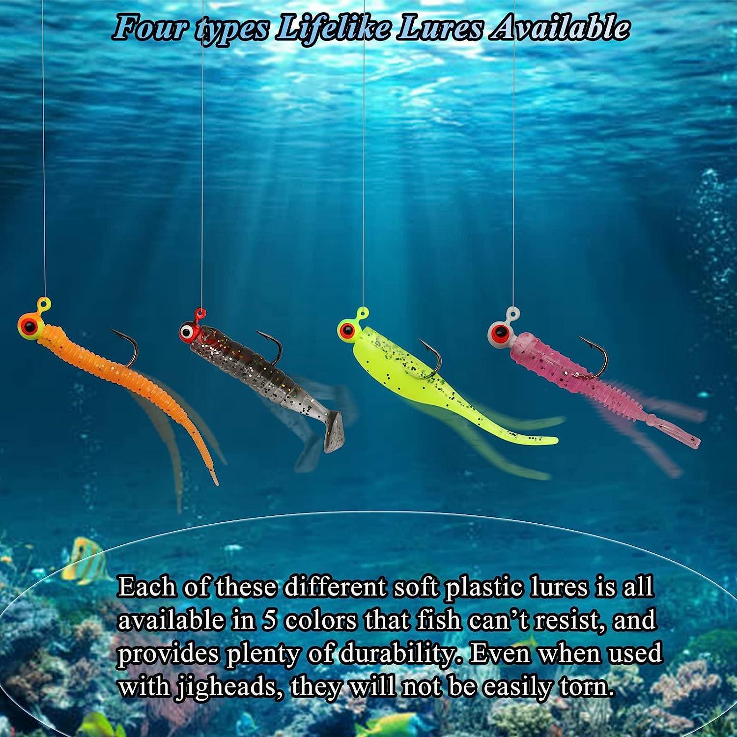 Dovesun Crappie Lures Kit, Soft Plastic Fishing Lures Crappie
