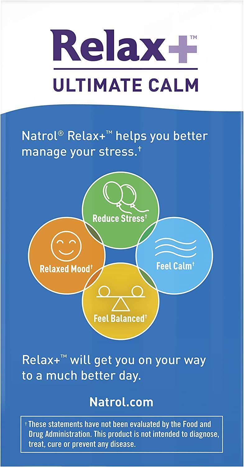 Natrol Relax+ Ultimate Calm Stress Relief Capsules (30 Count)