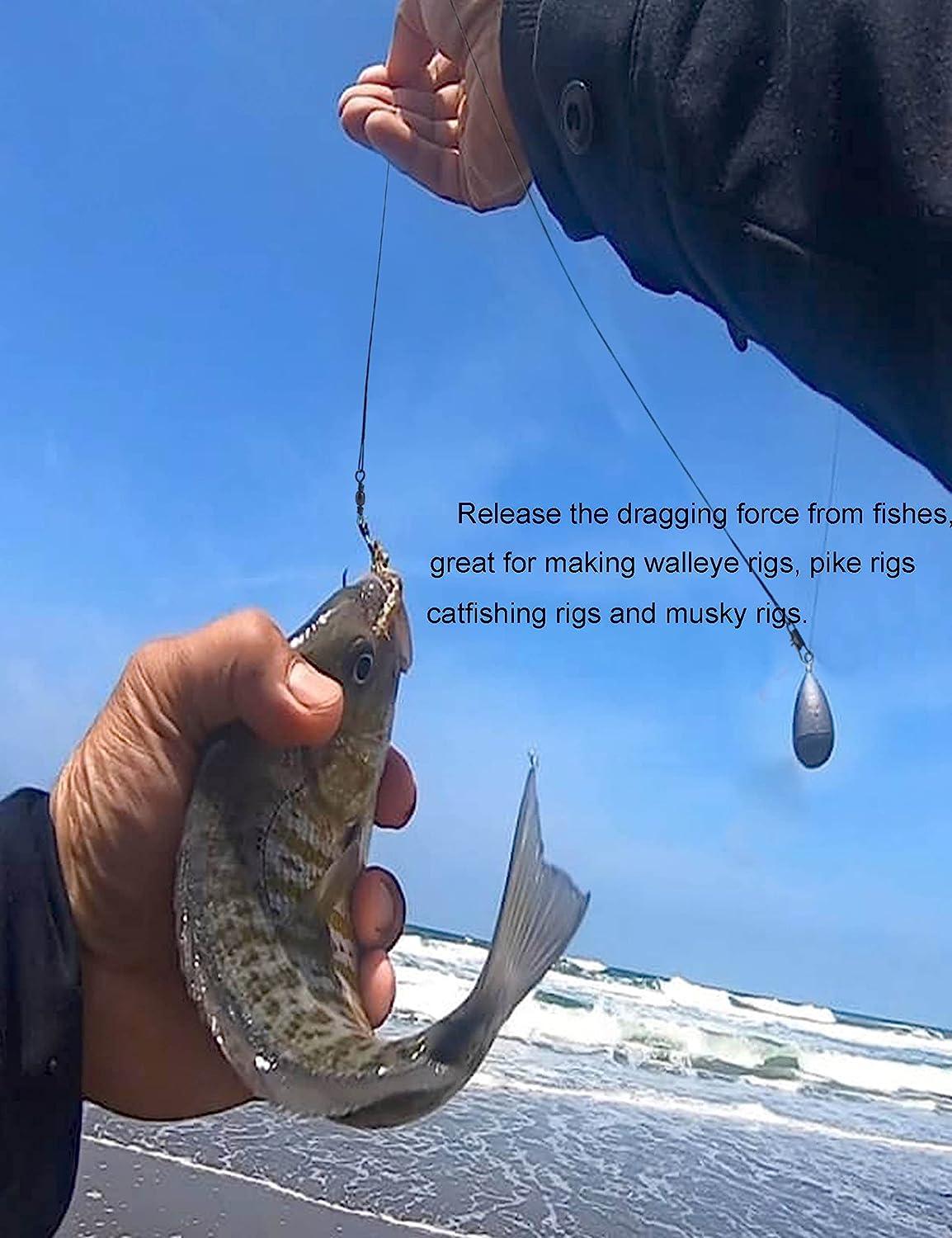 Facikono Steel Leaders Fishing, Saltwater Leaders Wire with Swivels and