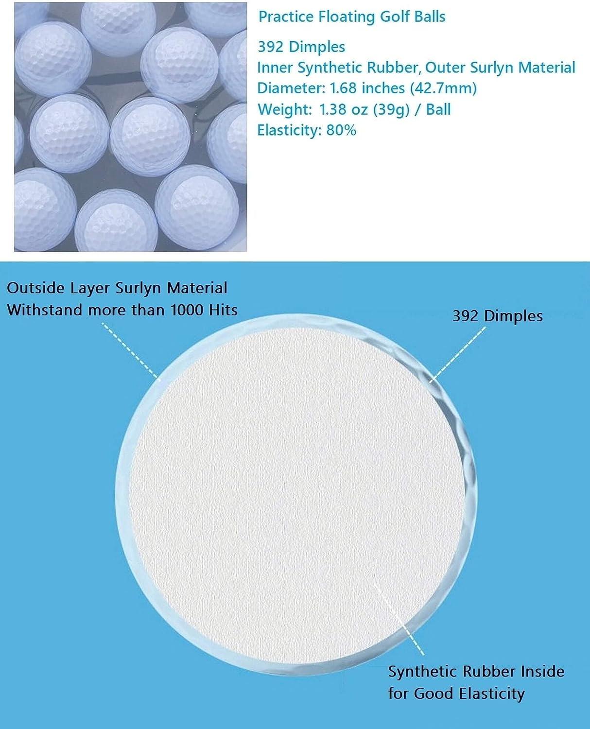 Floating Golf Balls for Water Practice Set of 10 Floaters for Pond or