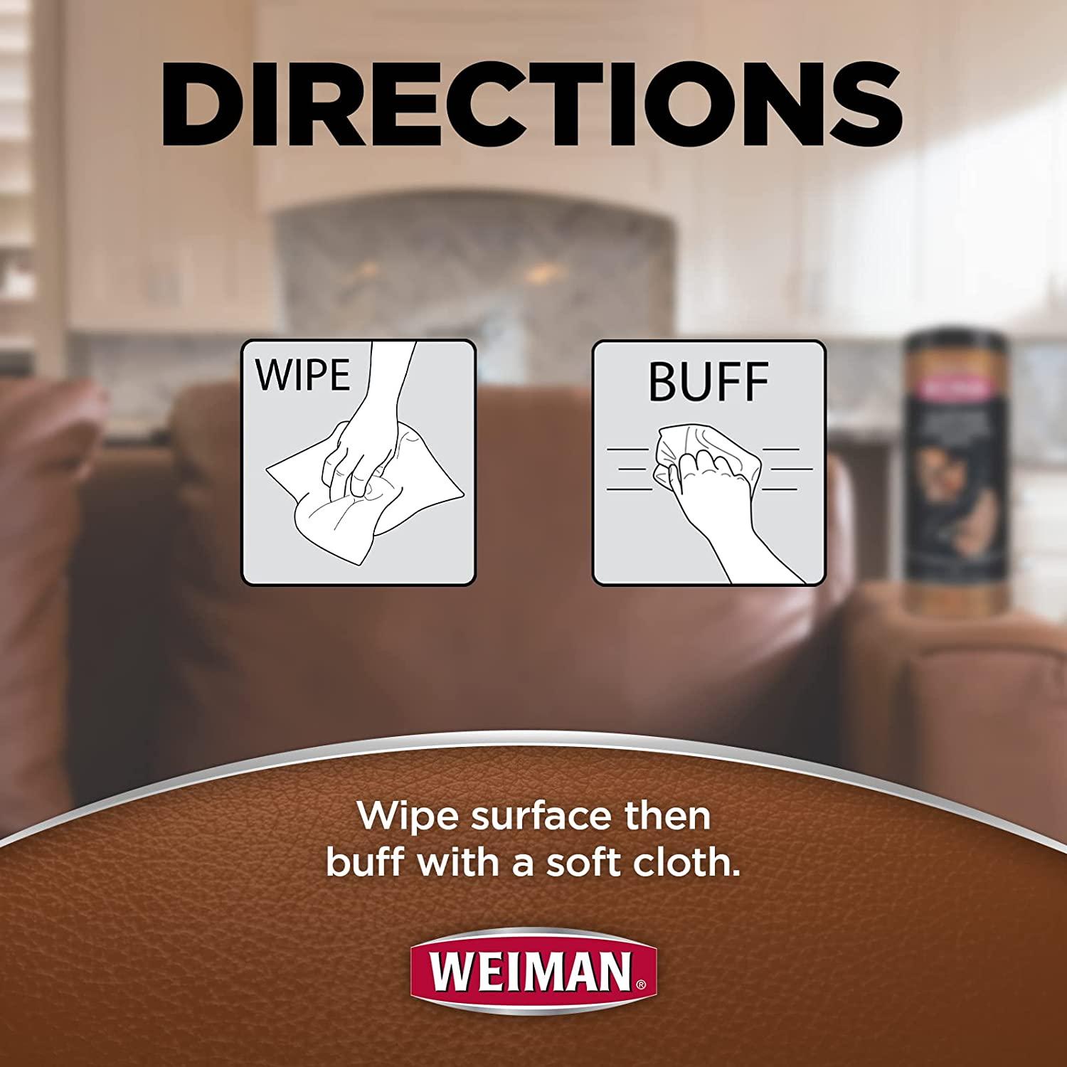 Weiman Leather Wipes - 3 Pack - Clean, Condition, Ultra Violet