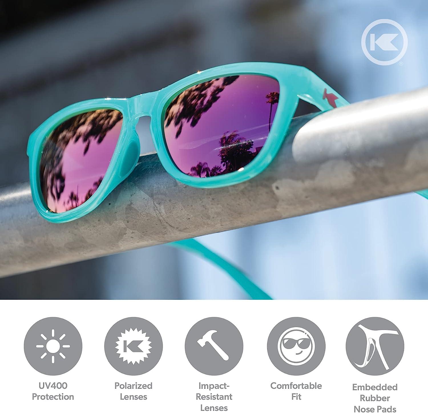 Knockaround Premiums Sport - Polarized Running Sunglasses for Women & Men - Impact  Resistant Lenses & Full UV400 Protection Aquamarine / Fuschia