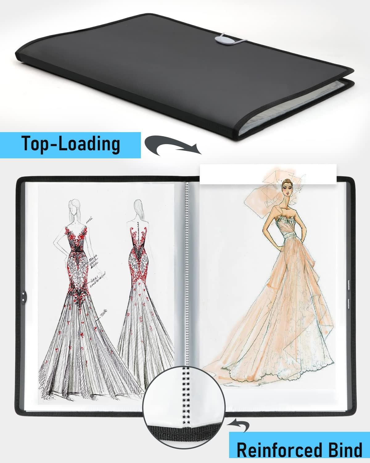 Nicpro 11x14 Art Portfolio Folder with 30 Pockets - Presentation ...