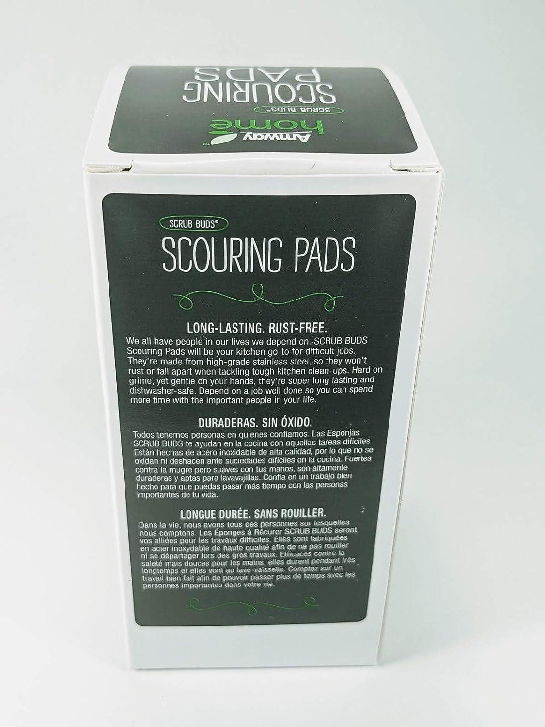 Amway Stainless Steel Scouring Pads 4 Pack Scrub Buds for Tough