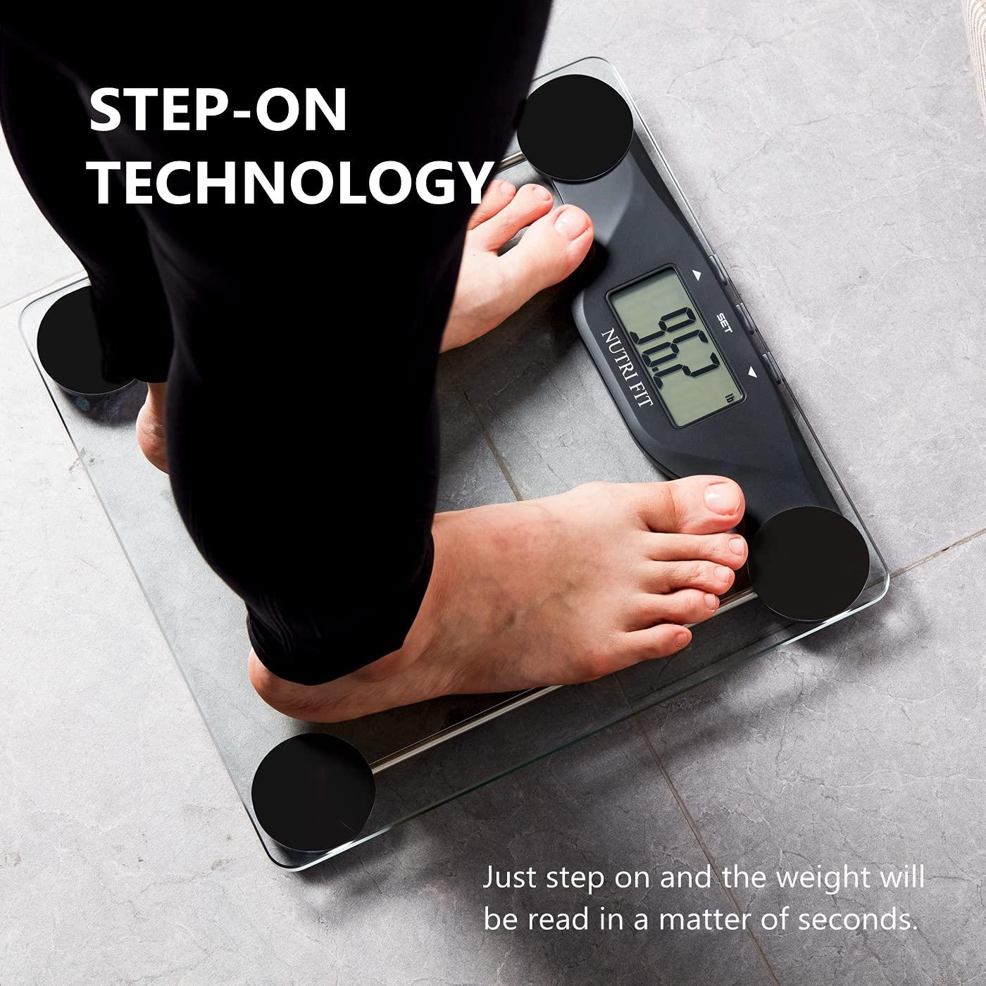 digital body weight bathroom scale bmi, accurate weight measurements scale,large  backlight display and step-on technology,400 pounds,body tape measure  included (bmi) 