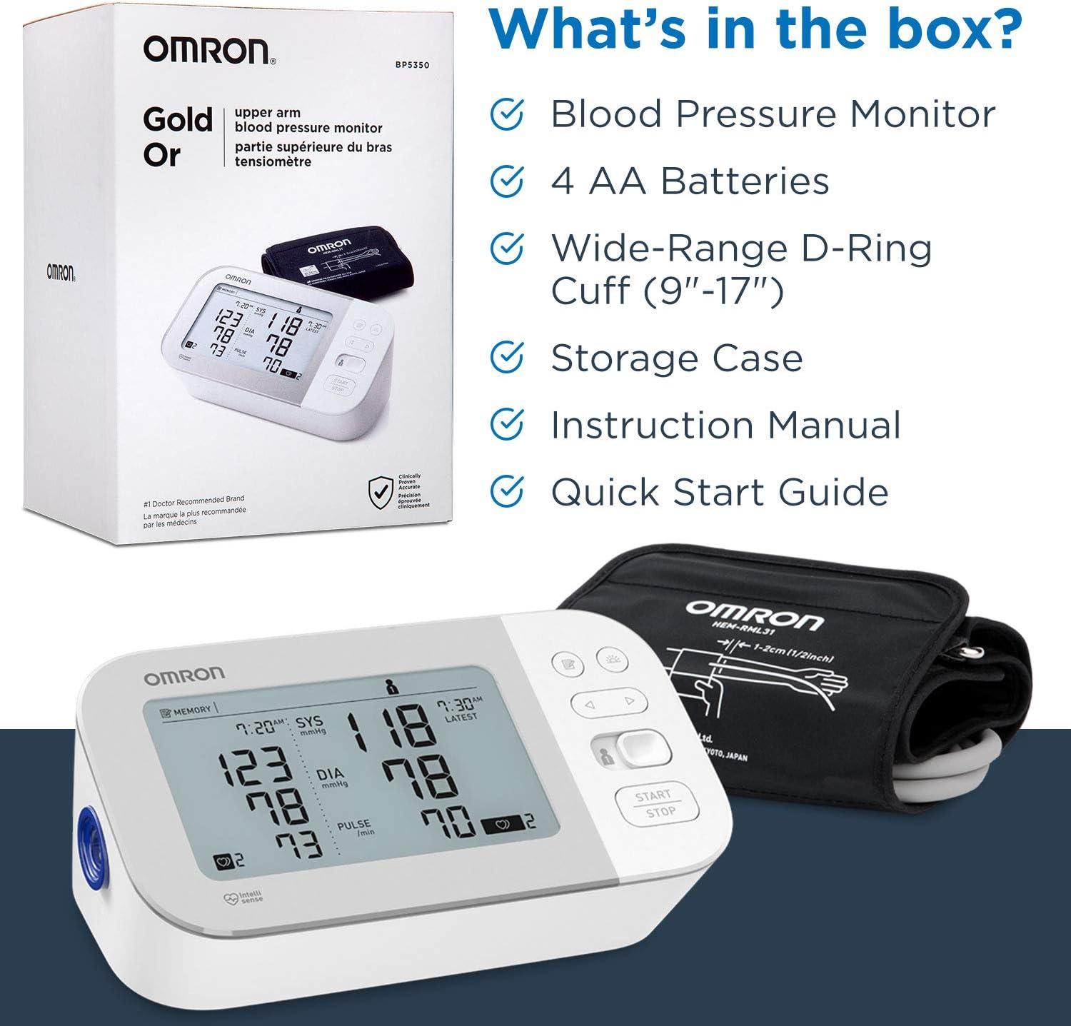 OMRON Bronze Blood Pressure Monitor, Upper Arm Cuff Digital