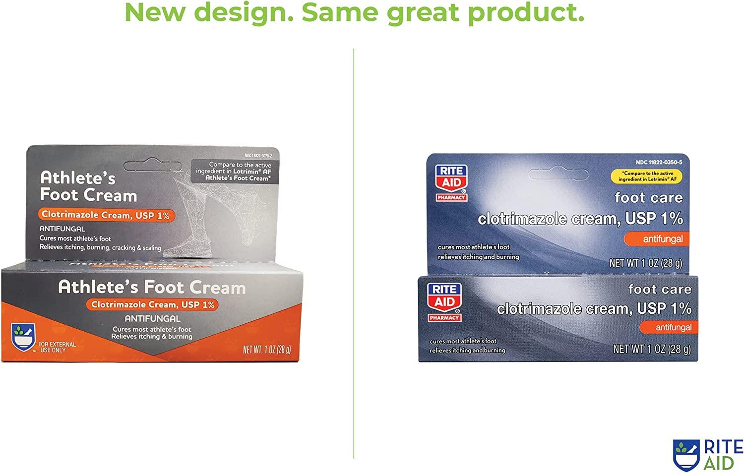 Rite Aid Clotrimazole Antifungal Cream, 1 1 oz Treats Athlete's