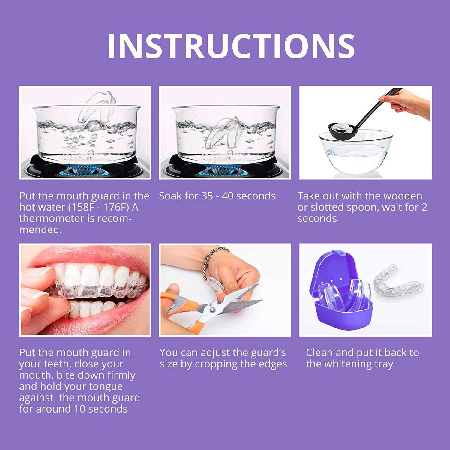 Difiney Mouth Guard Pack of 4 with 2 Sizes Anti Grinding Dental