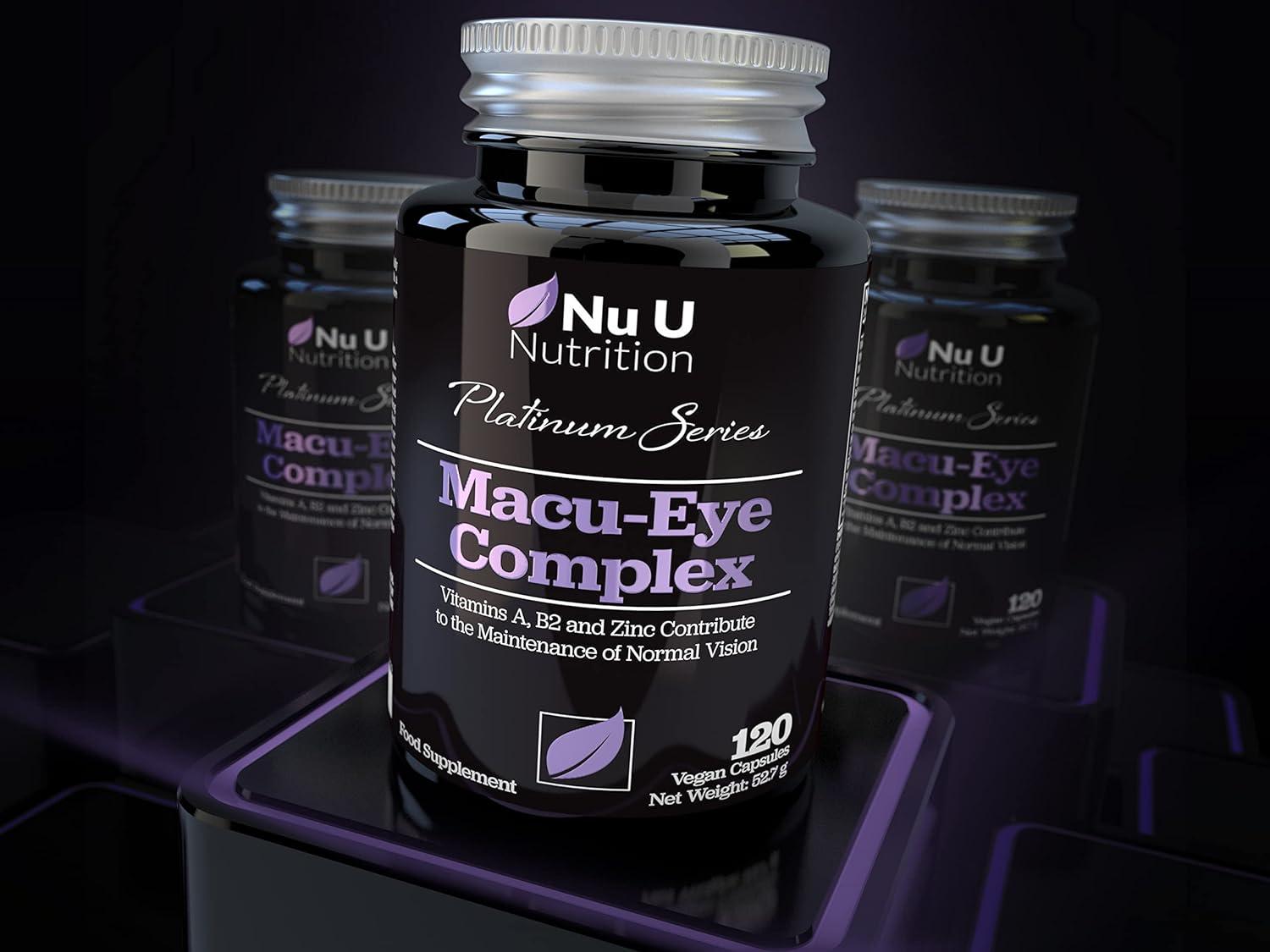 Macu Eye Supplement 120 Vegan Capsules 4 Month Supply with Lutein