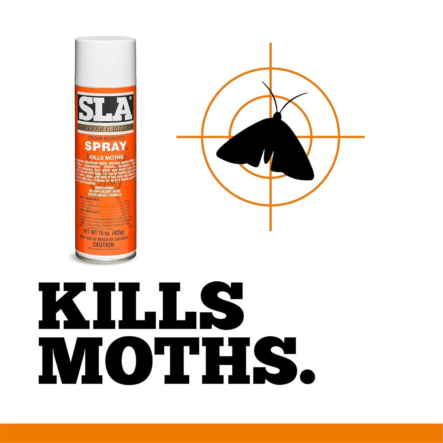 ReeferGaller SLA Cedar Scented Moth Repellent Spray Kills Moths Bed