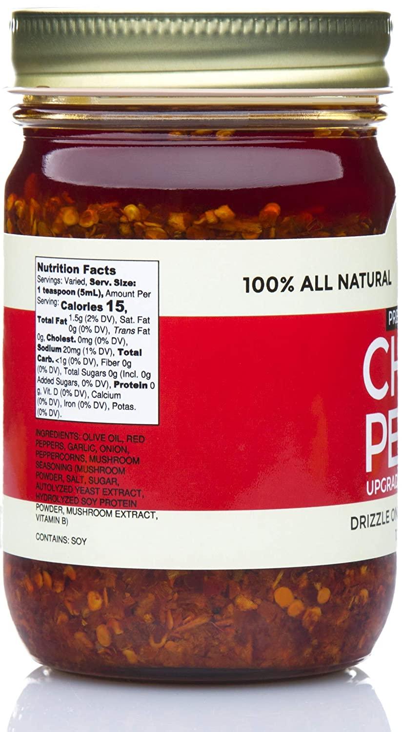 Chi Chi Pepper Extra Spicy Chili Crisp Sauce Large 12 OZ Vegan Keto