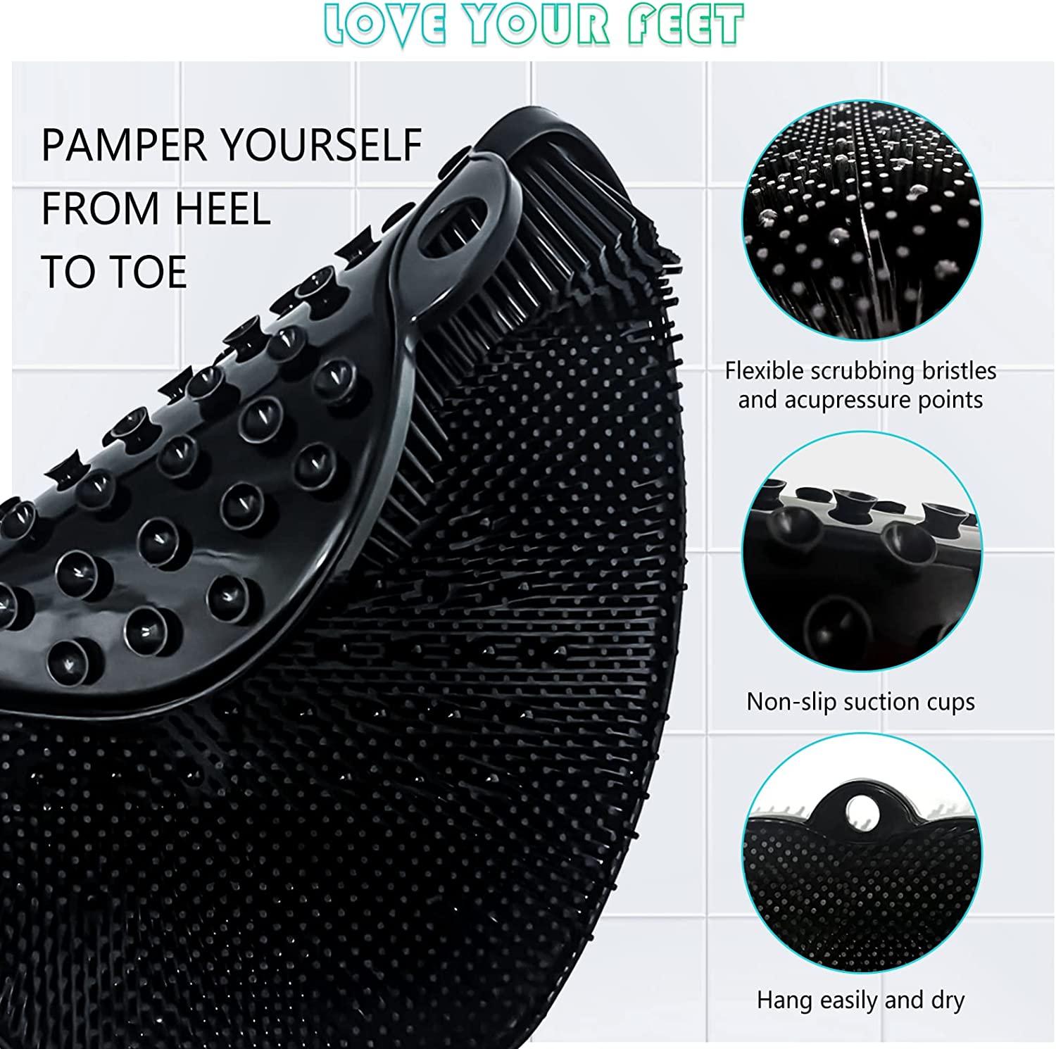 Shower Foot Cleaner Scrubber Foot Brush Massager Pad Non Slip Suction –  shinemykart