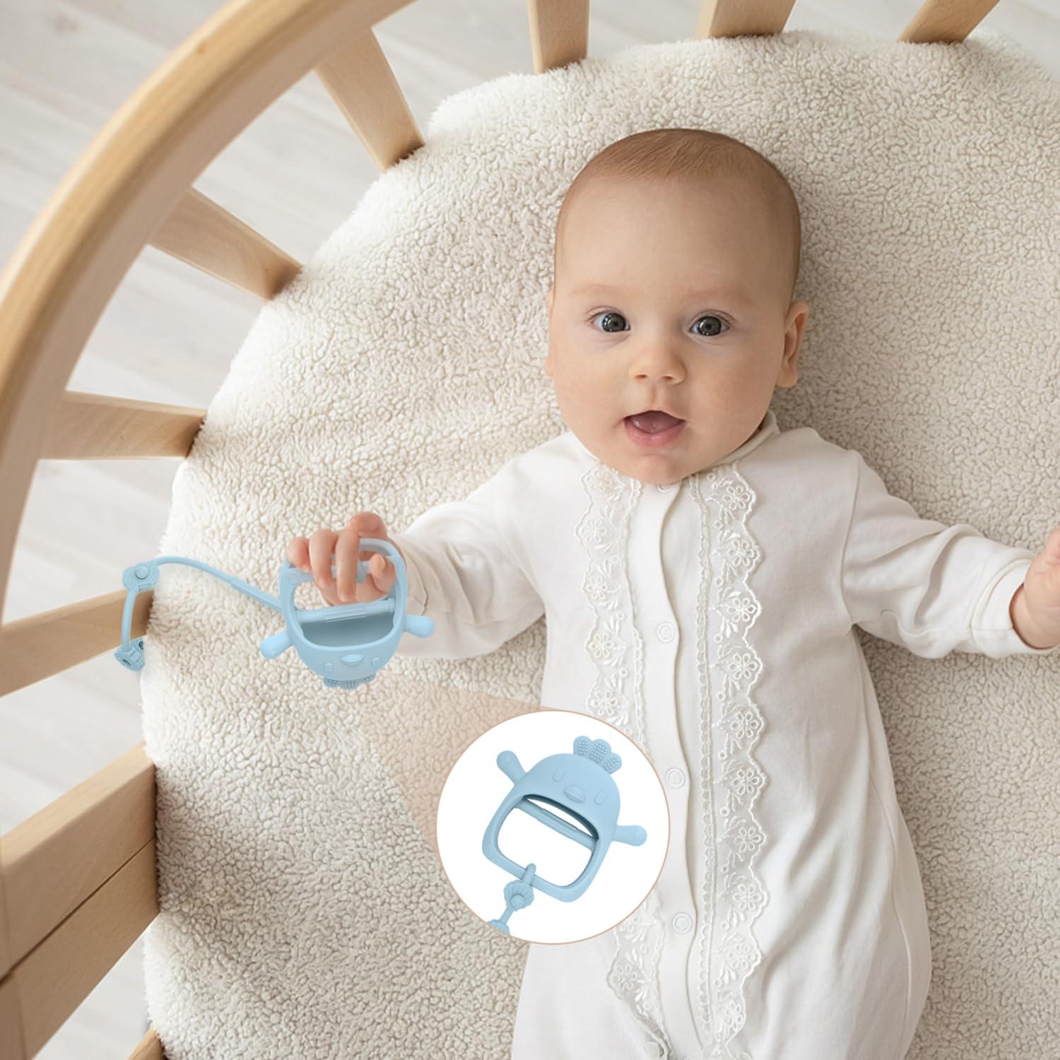 ClDy Baby Toy Pacifier Chain & Silicone Cup Catcher | BPA-Free Stroller & Car Seat Straps (Ocean Blue & Green) - 2 Pack | Buy Now With Express International Delivery