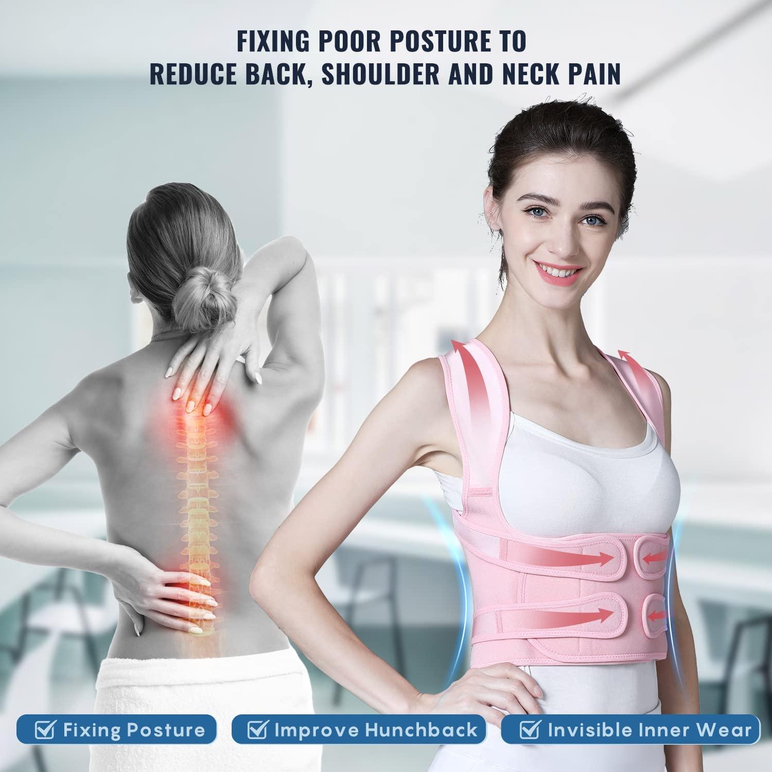 Back Straightener Posture Corrector  Back Brace for Scoliosis Adults -  FitGeno