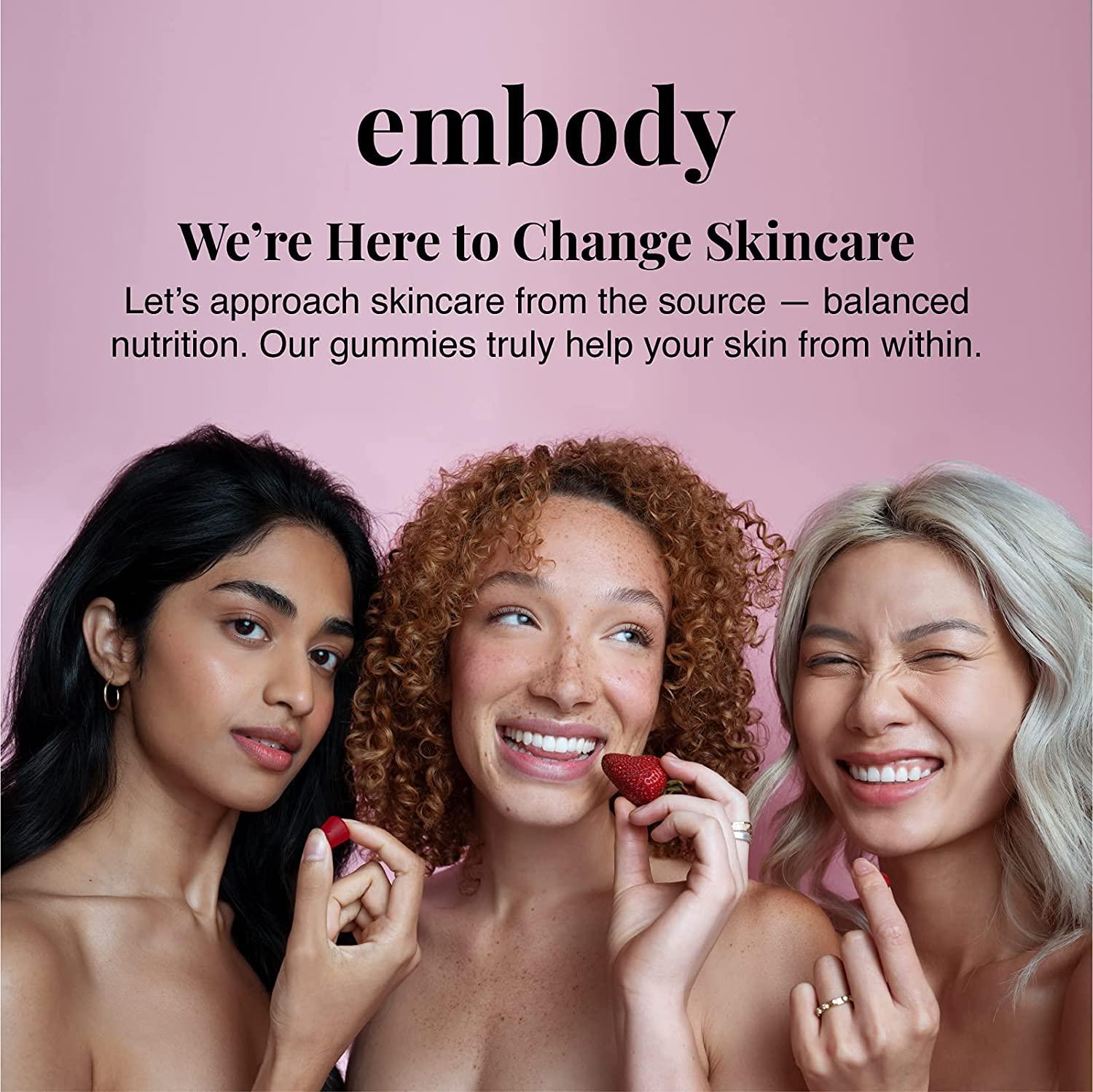 Embody Retinol Multivitamin Gummies 60 Count Strawberry Flavor