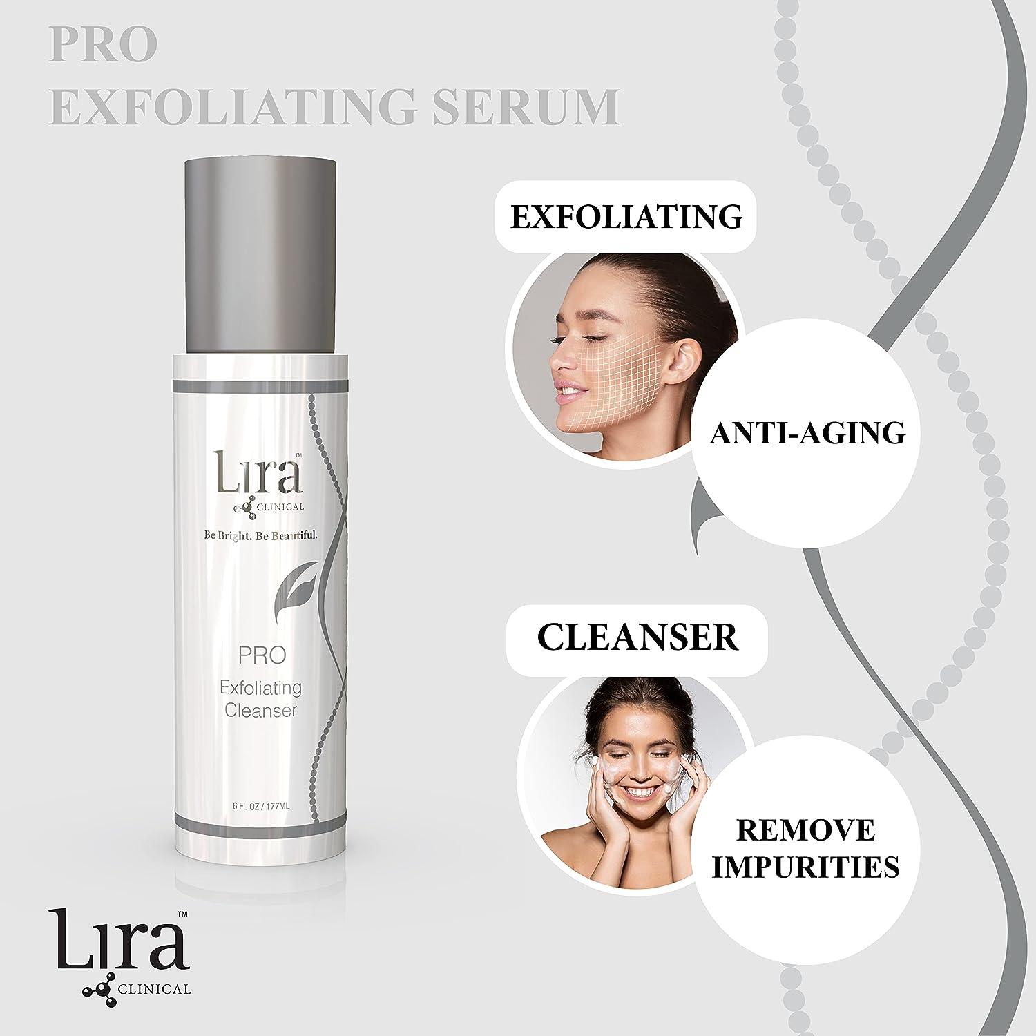 Lira Clinical Pro Exfoliating Face Cleanser Brightening Facial Wash